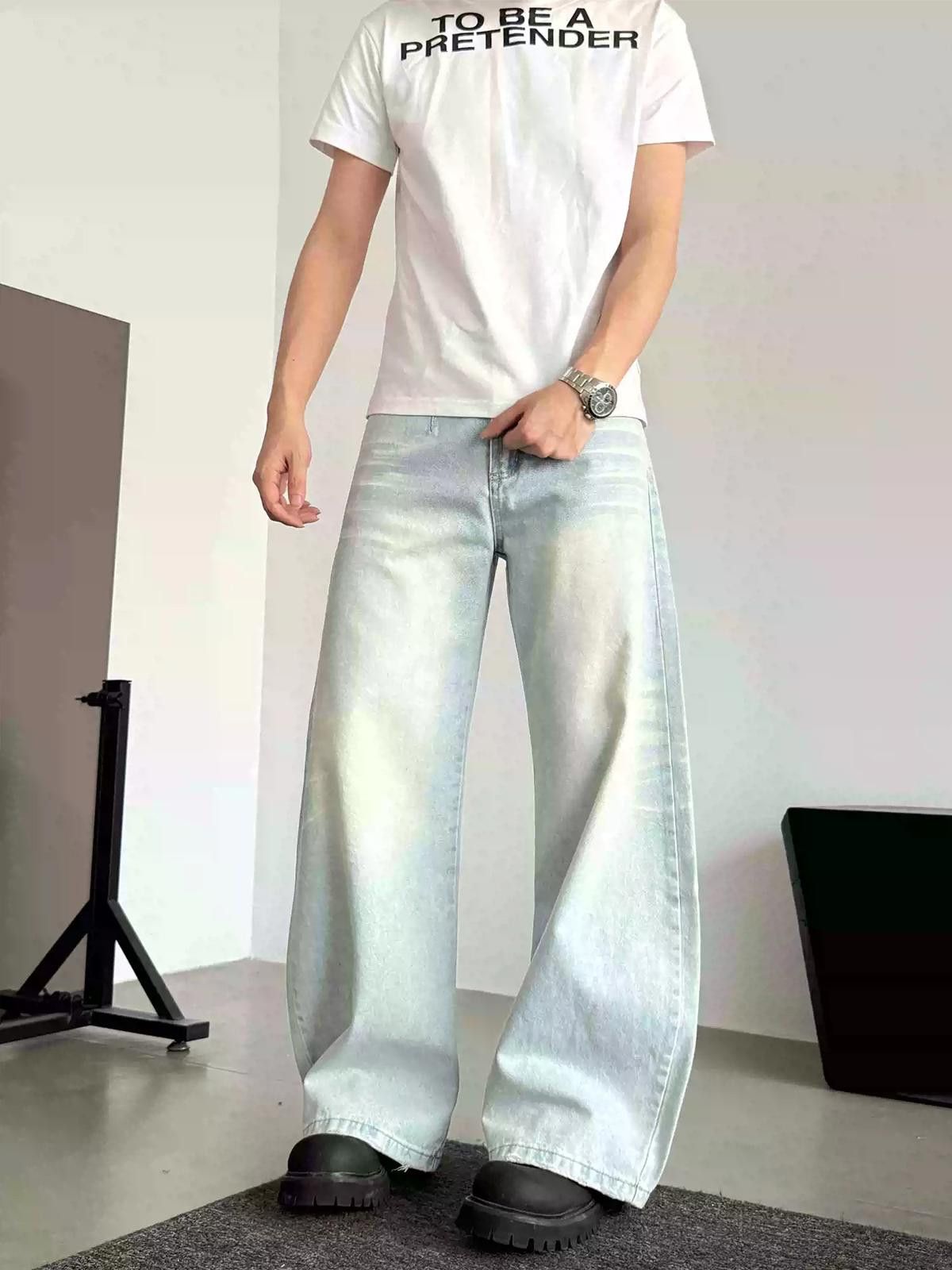Vintage Light Wash Wide Leg Jeans Size US 30 / EU 46 - 4 Thumbnail