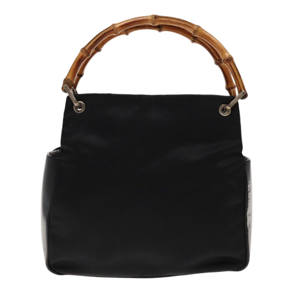 Gucci Bamboo Black Synthetic Handbag (Pre-Owned) Size ONE SIZE - 1 Thumbnail