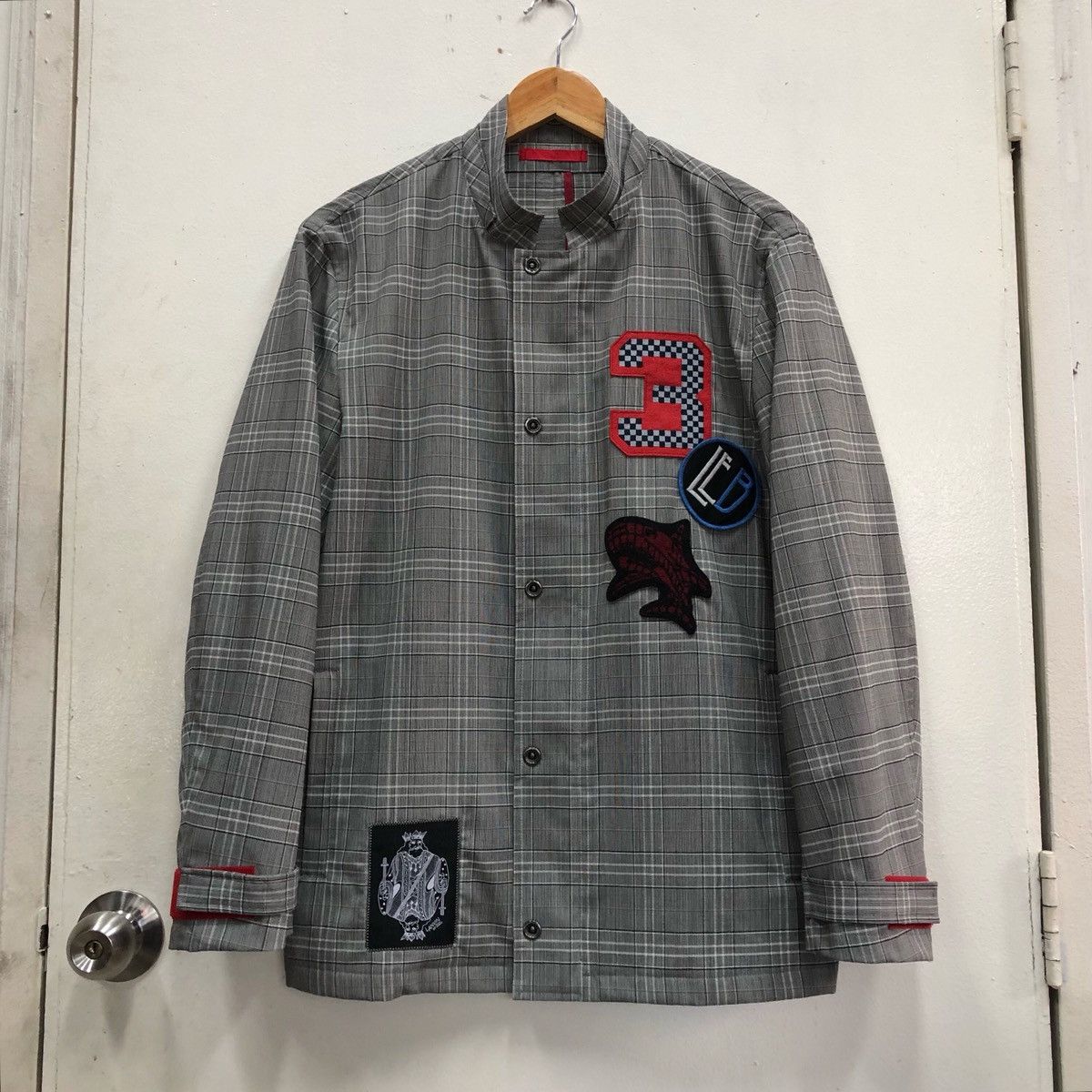 Lanvin Lanvin on Blue Patches Light Coat Parka Glen Check Jacket Size US M / EU 48-50 / 2 - 2 Thumbnail