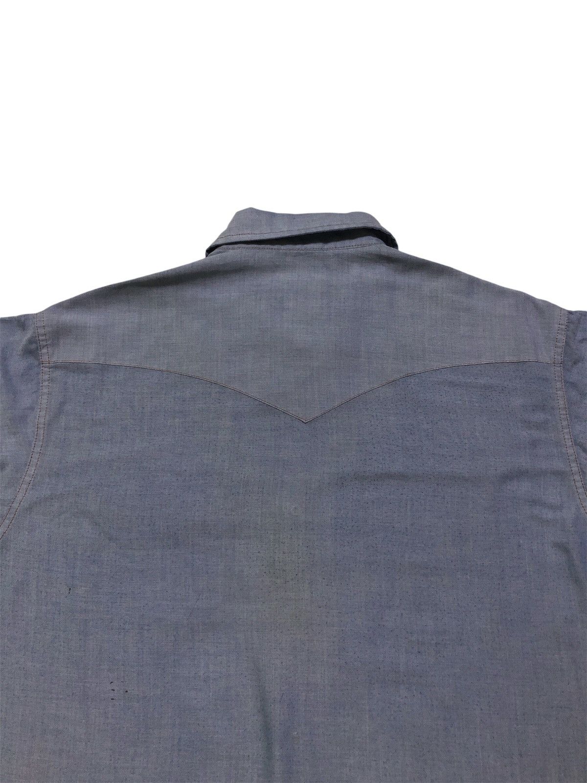 Vintage × Wrangler Vintage Wrangler Chambray 90s Long Sleeve Button Up -LS002 Size US L / EU 52-54 / 3 - 3 Thumbnail