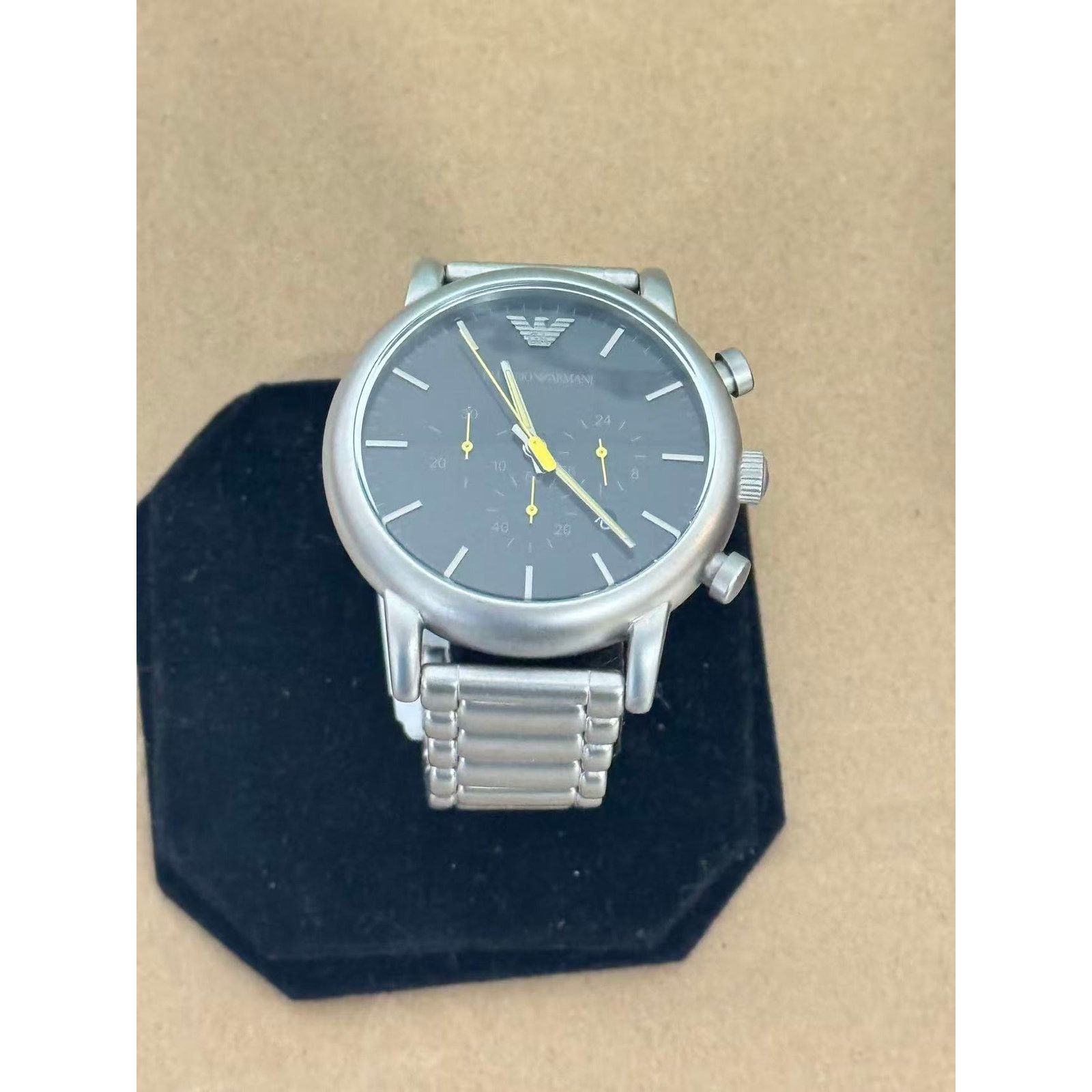 Emporio Armani Emporio Armani Luigi AR11324 Chronograph Black Dia Watch Size 46 - 4 Thumbnail