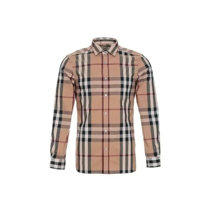 Burberry Burberry Burberry Checked Long Sleeve Button-Up Shirt-2507 Size US S / EU 44-46 / 1 - 1 Thumbnail