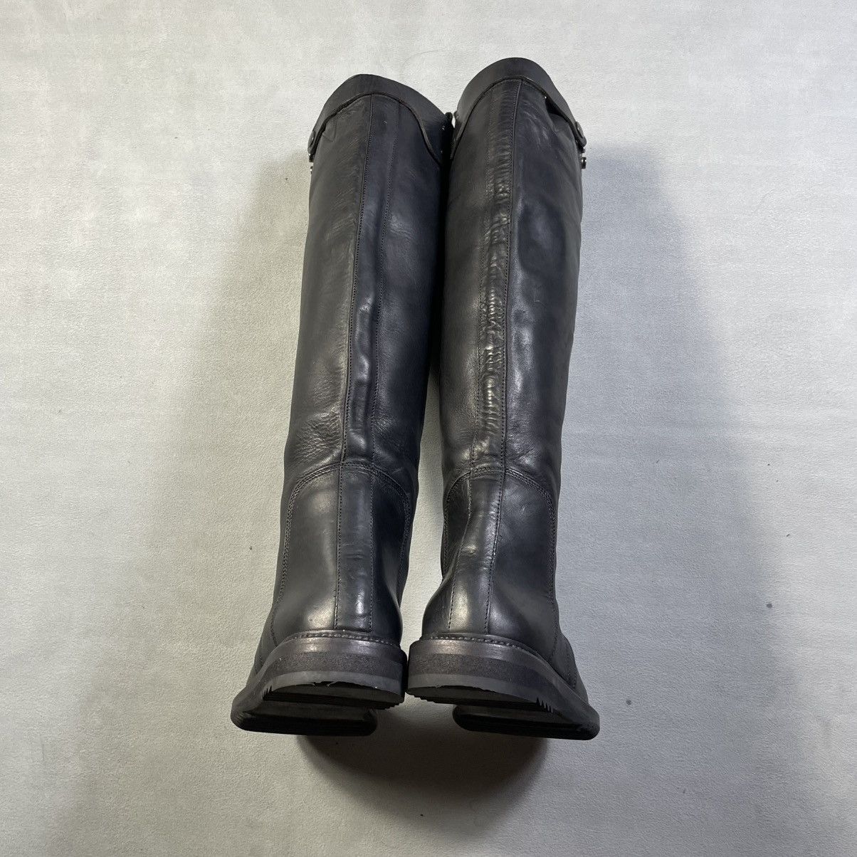 Rick Owens RICK OWENS BLACK LEATHER KNEE-HIGH BOOTS Size US 8 / IT 38 - 6 Thumbnail