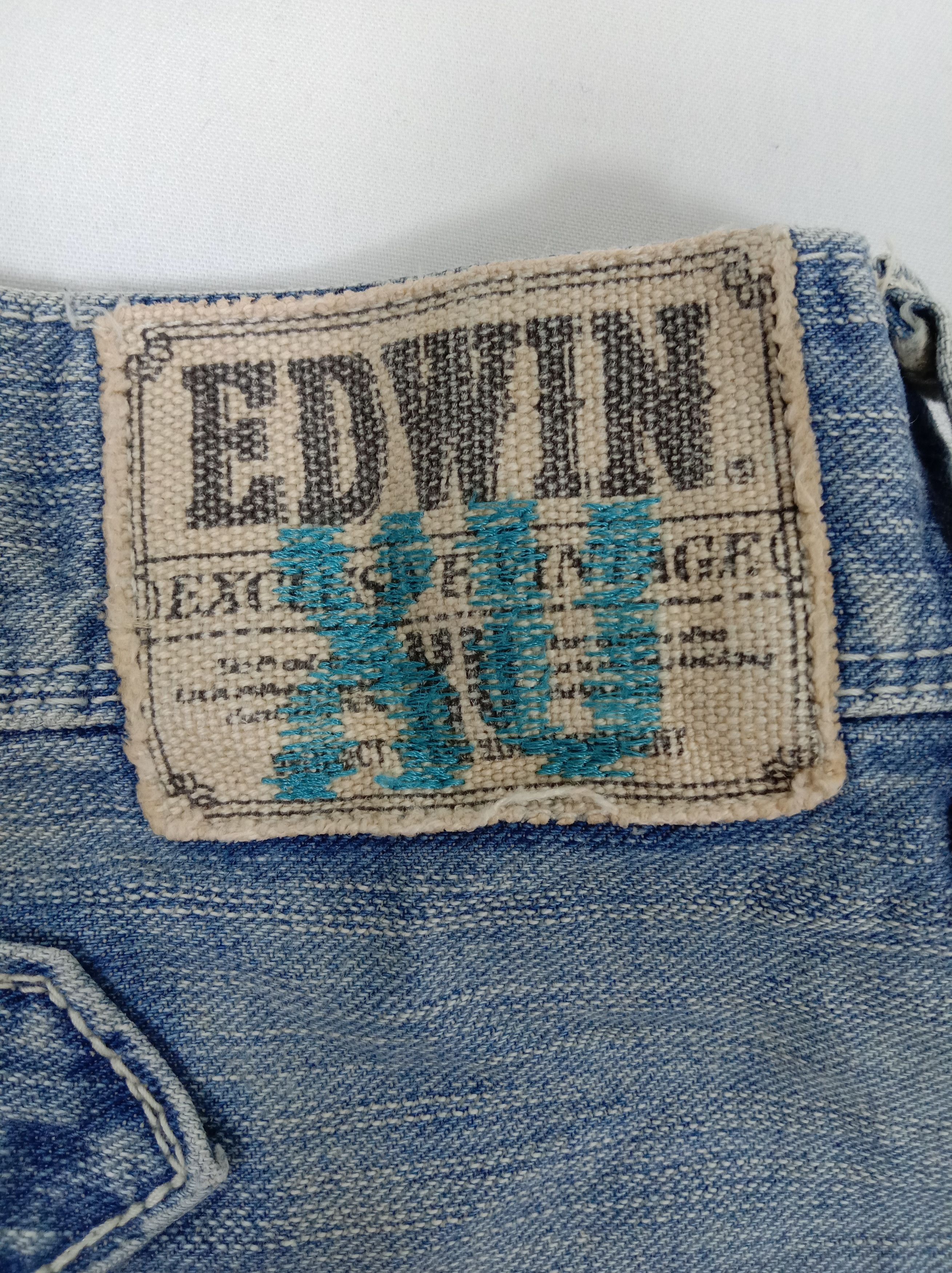 Edwin Vintage Edwin XV Buckle Back Patched Flare Jeans Size US 34 / EU 50 - 13 Thumbnail