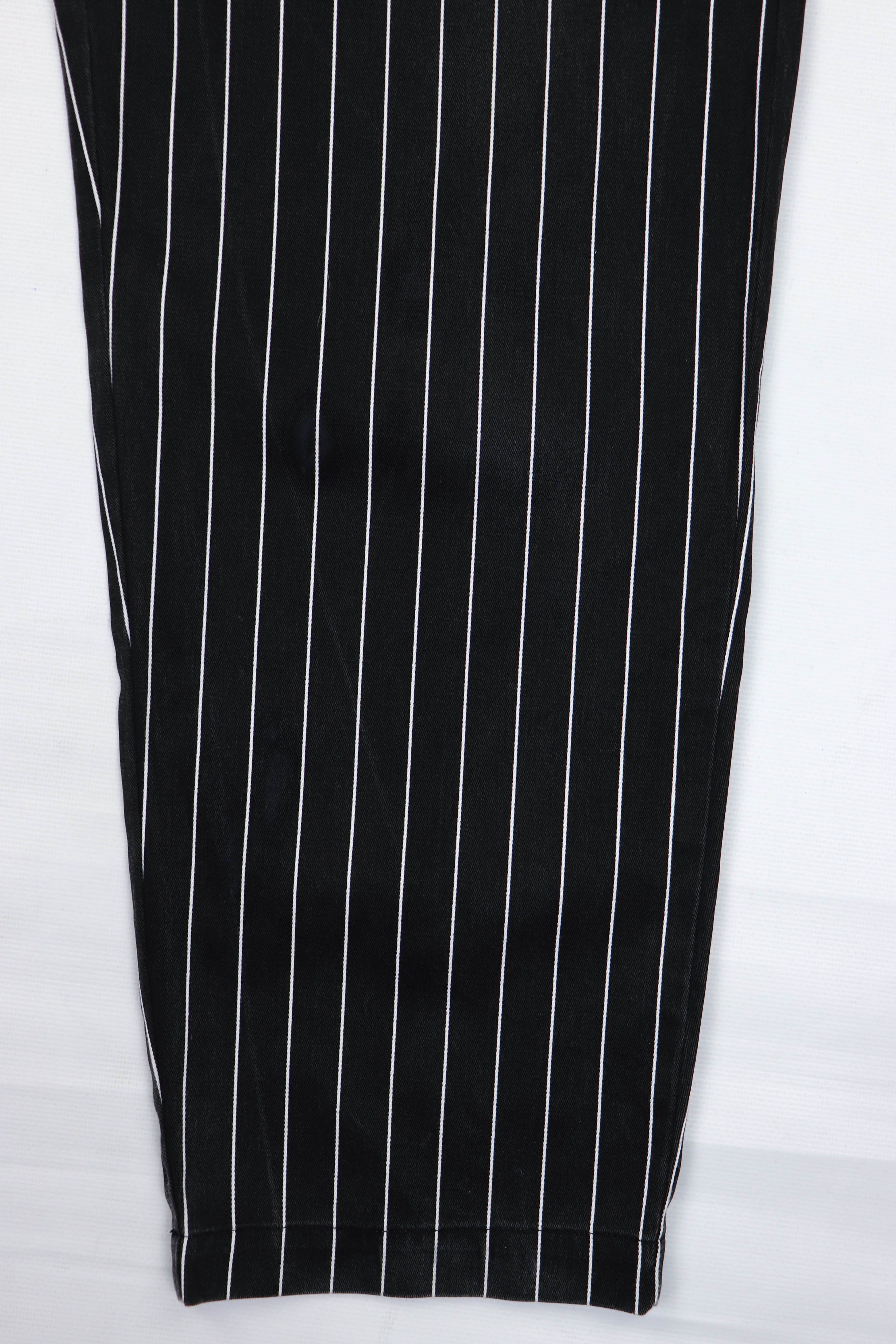 Other Vintage Lutteurs Striped Black Workers Chore Pants Size US 32 / EU 48 - 6 Thumbnail