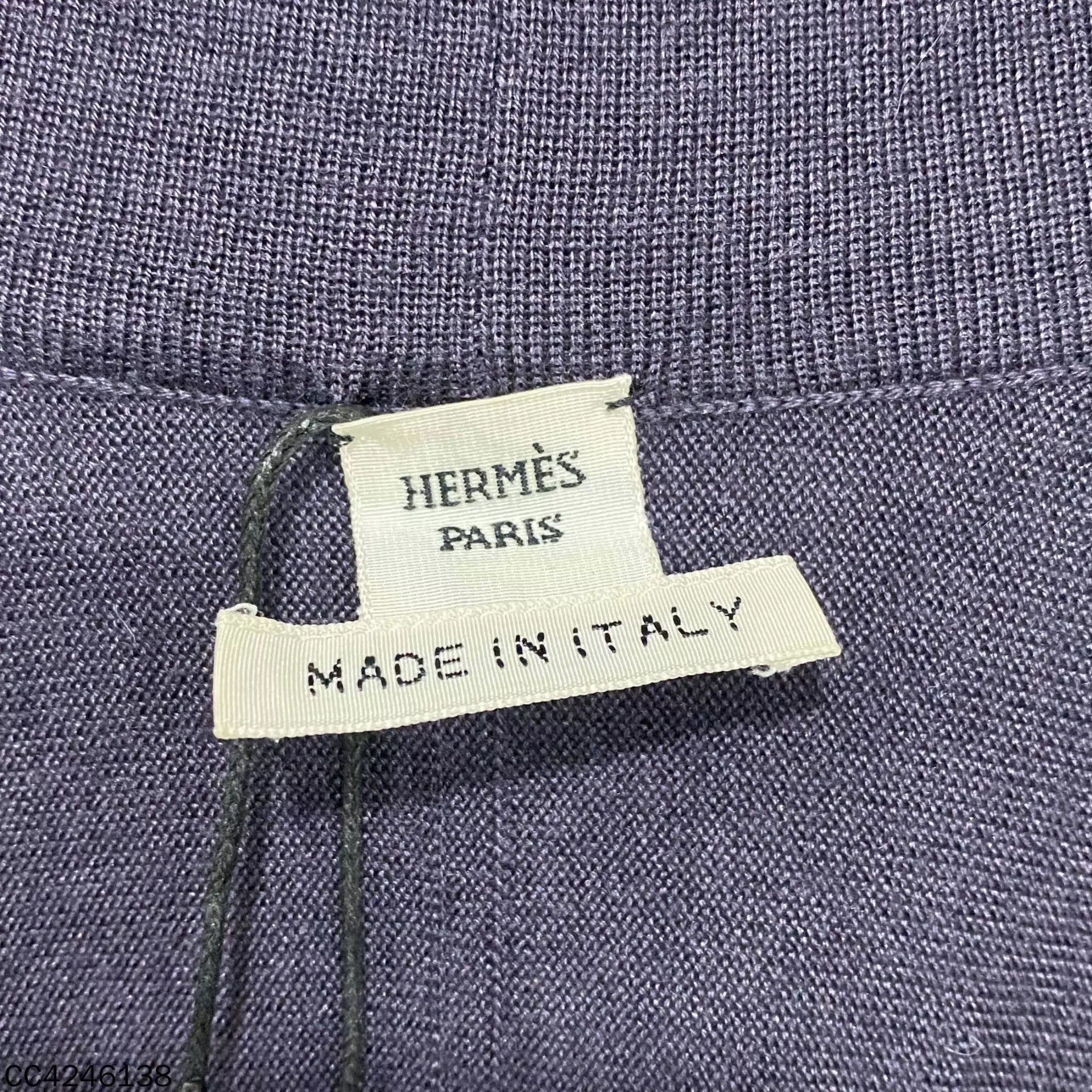 Hermes HERMES Indigo silk cashmere long cardigan size 34 Size XS / US 0-2 / IT 36-38 - 5 Thumbnail