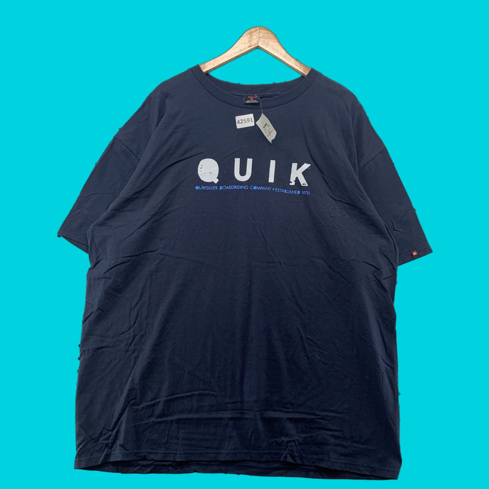 Quiksilver VINTAGE Quiksilver Shirt 2XL XXL Solid Navy Blue Surfer Short Sleeve Crew Neck NWT Mens 2000s Size US XXL / EU 58 / 5 - 1 Thumbnail