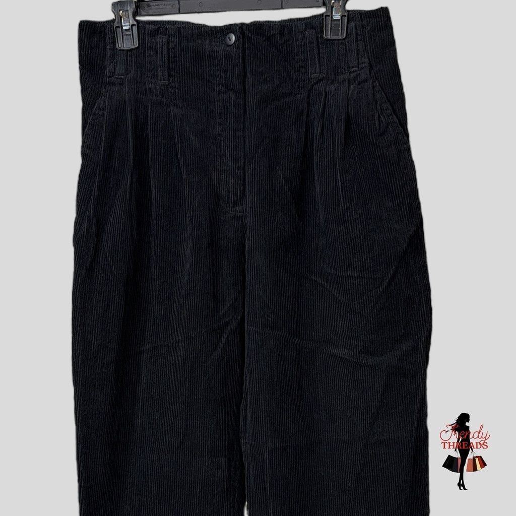Vintage VTG 70s 80s SMALL MEDIUM Corduroy High Rise Tapered Wide Leg Size 32" / US 10 / IT 46 - 2 Thumbnail