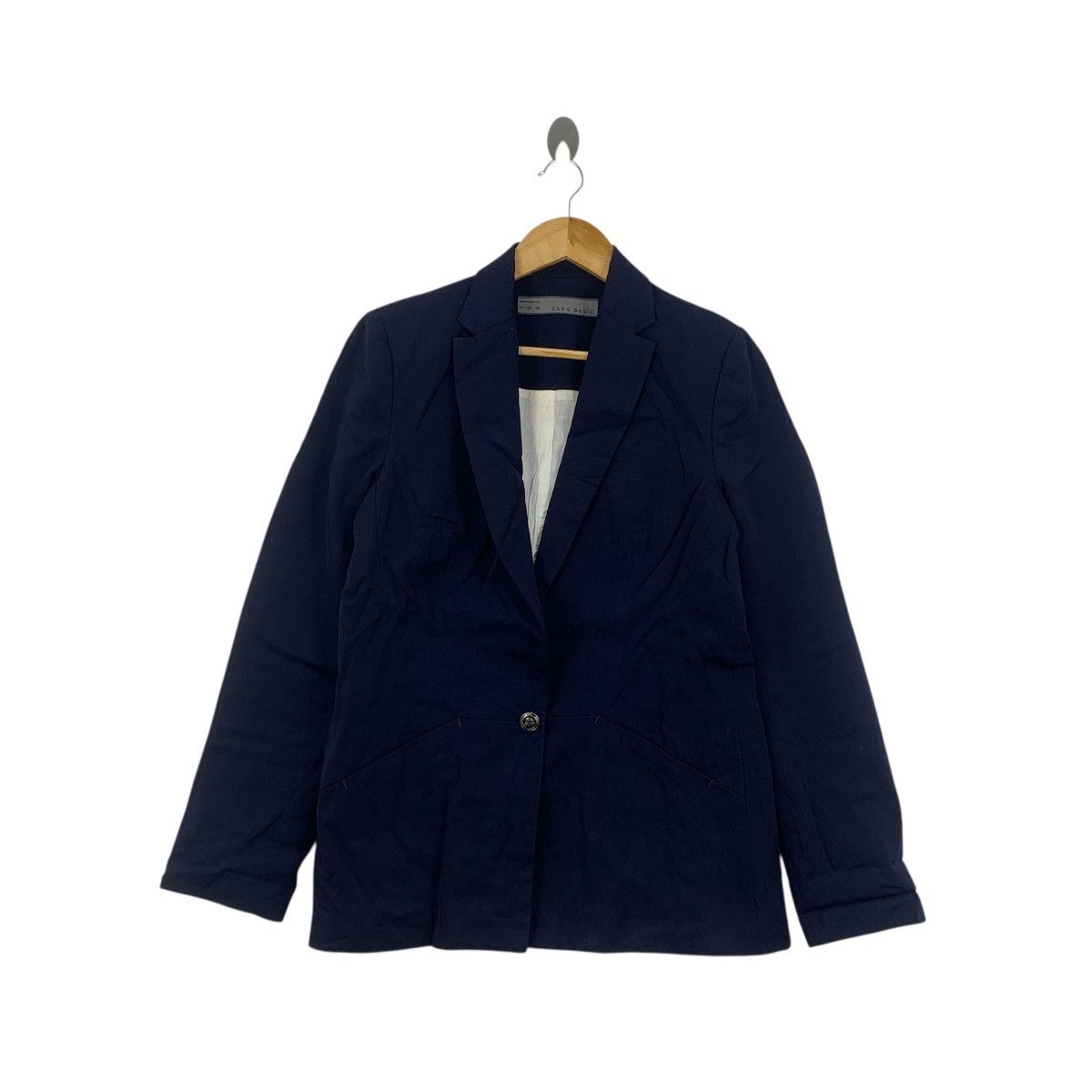 Zara ZARA BASIC COLLECTION 1 Button Blazer Coat Suit Formal Size 38L - 1 Thumbnail