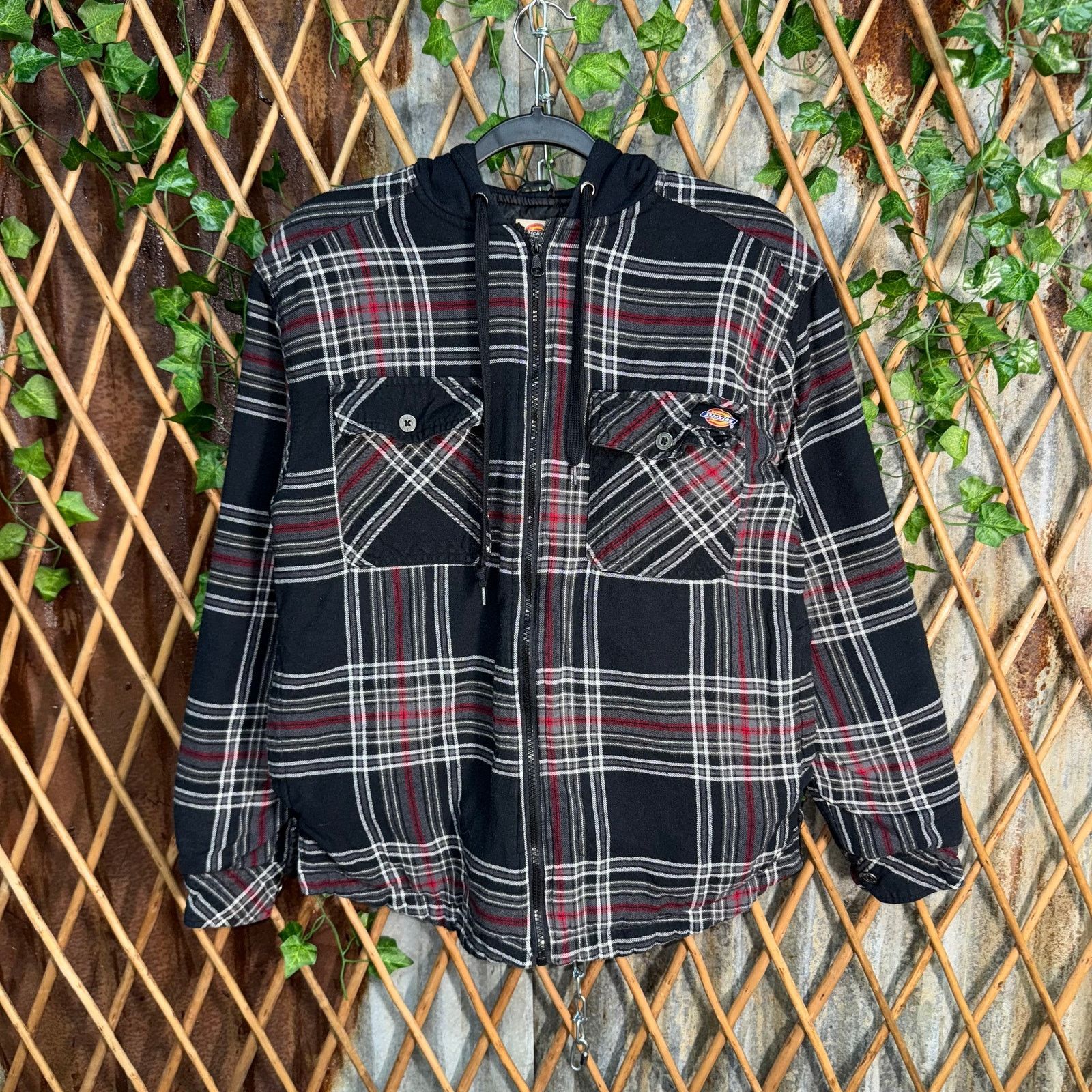 Dickies Vintage Y2K dickies essential 2000s workwear flannel hoodie Size US S / EU 44-46 / 1 - 1 Thumbnail