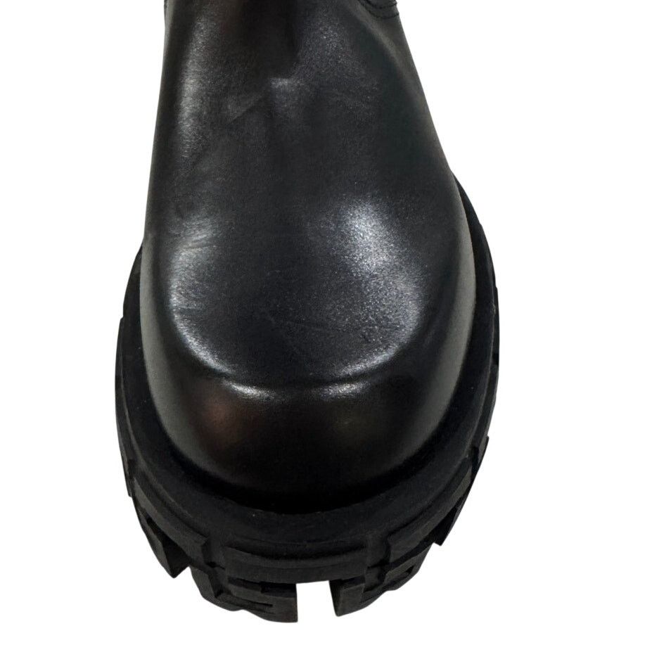 Versace *DS26 VERSACE Men's Leather Motorcycle Boots Size IT43/US10 Size US 10 / EU 43 - 6 Thumbnail