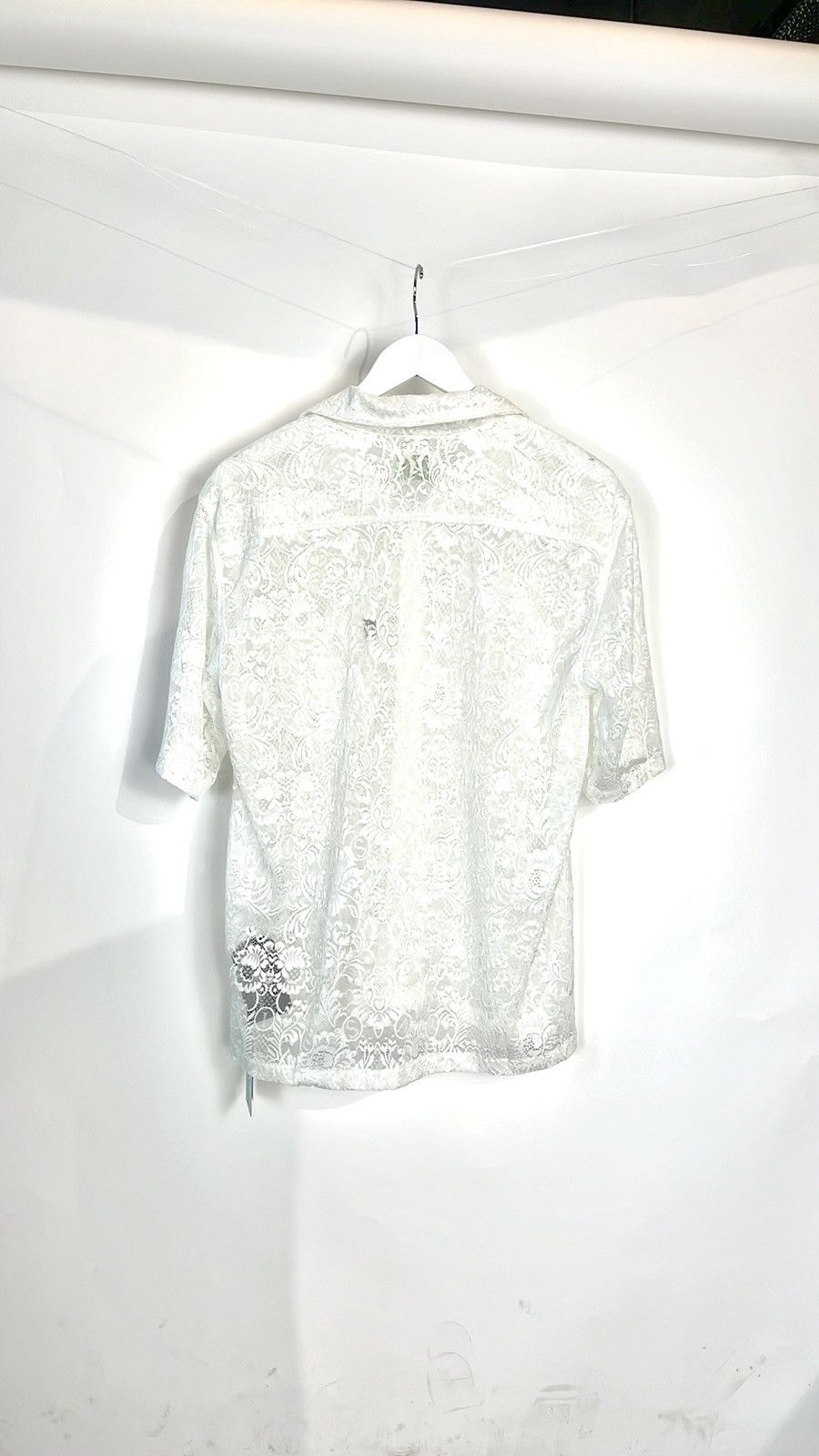 Aries Aries PF/23 White Lace Hawaiian Shirt Size US M / EU 48-50 / 2 - 2 Thumbnail