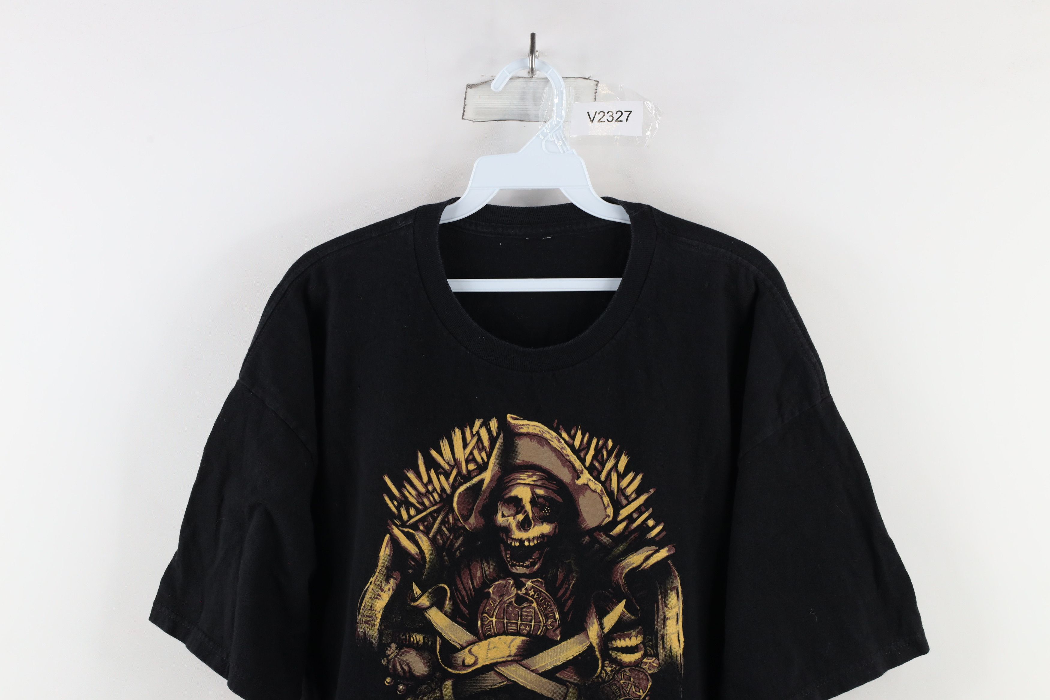 Vintage Vintage Y2K Streetwear Pirate UFC MMA Fighting T-Shirt Black Size US XL / EU 56 / 4 - 2 Thumbnail