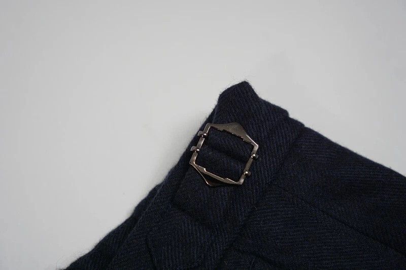 Suitsupply Men Suitsupply Ames Pleat SA Trousers Flannel Navy Blue U40L Size 40L - 3 Thumbnail