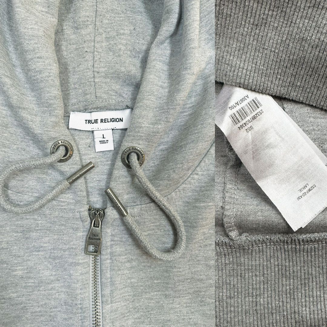 True Religion True Religion - Crest Logo Hooded Zip Up Jacket - Grey - L Size US L / EU 52-54 / 3 - 4 Thumbnail