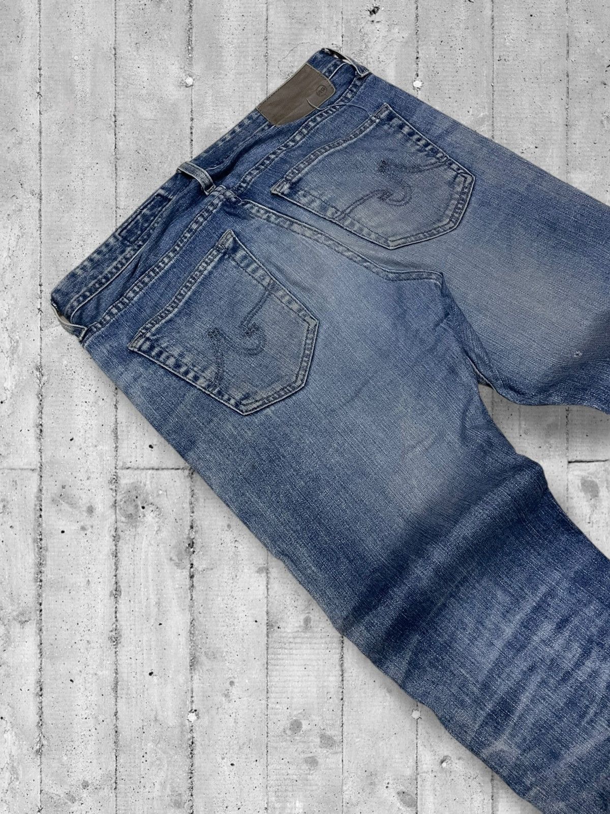 Designer × Other Vintge Designer Adriano Goldschimied Distressed Splash Denim Size US 31 - 15 Thumbnail