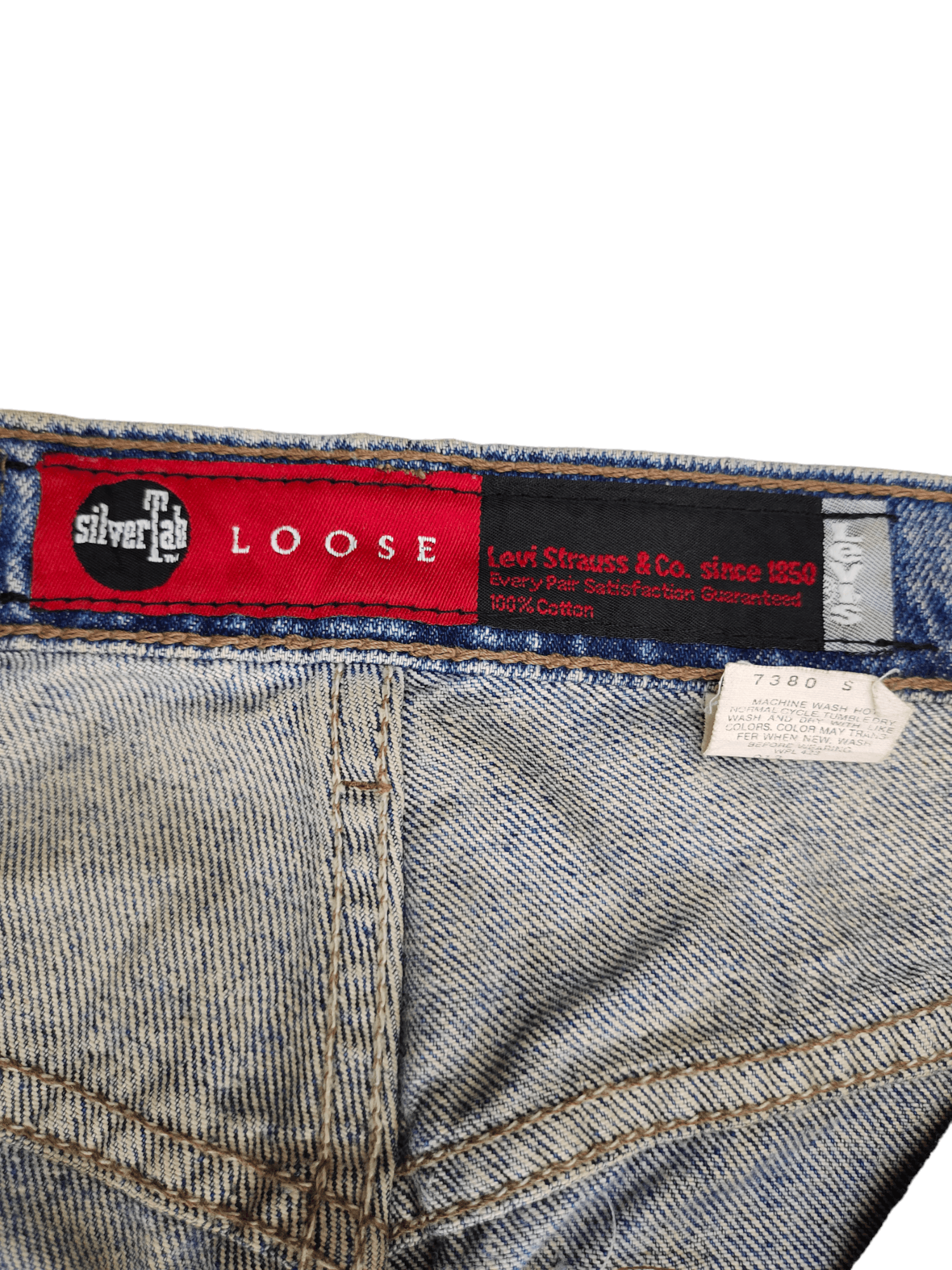 Levi's Vintage Clothing 90s Baggy Loose Jeans Levis Silvertab Loose Leg Hip Hop Y2k Size US 33 - 19 Thumbnail