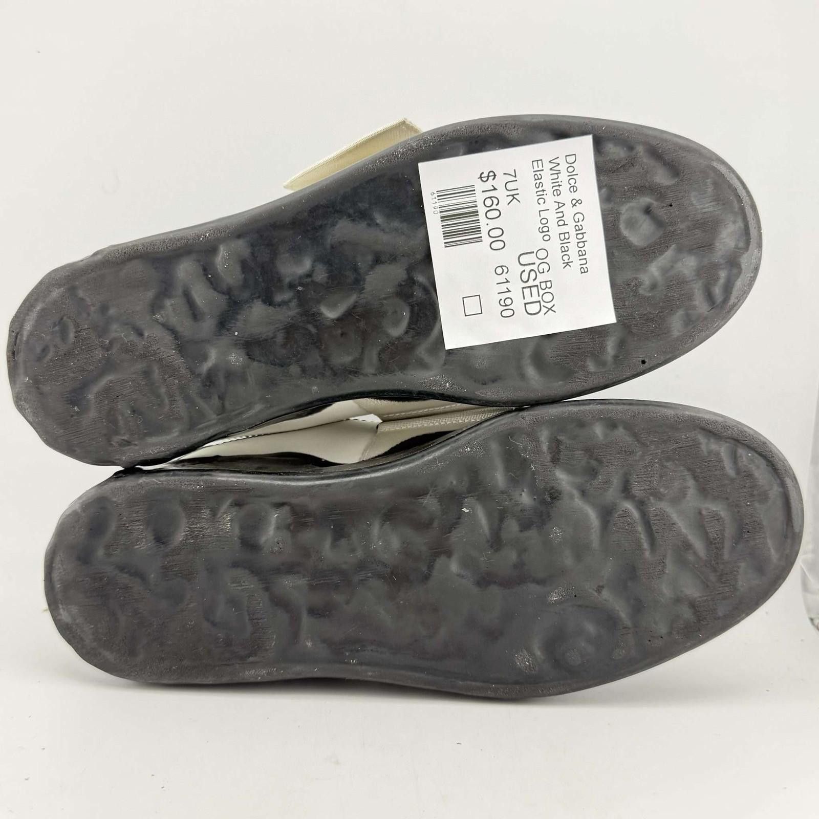 Dolce & Gabbana Dolce & Gabbana White and Black Sneakers 7UK Used with Box Size US 8 / EU 41 - 6 Thumbnail