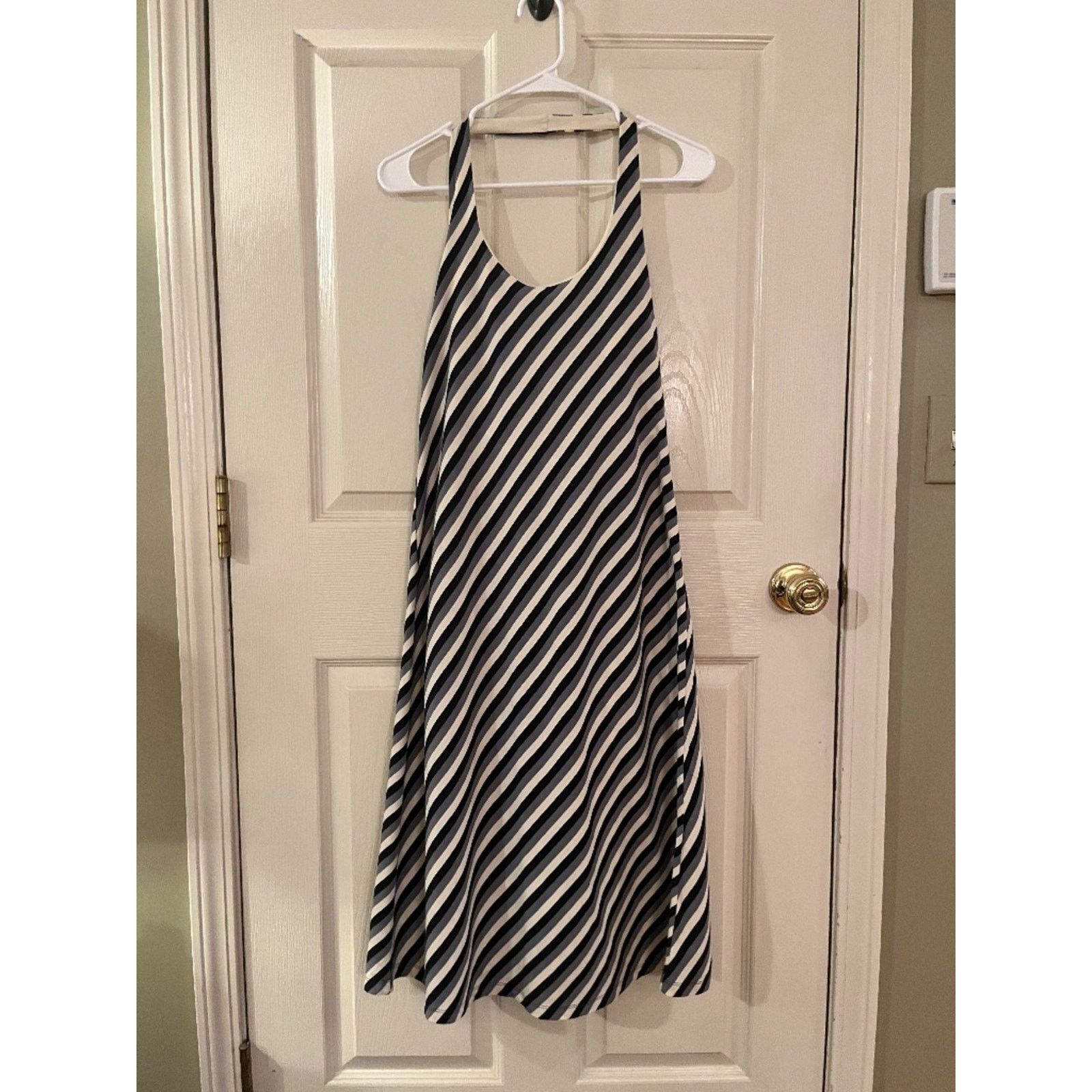 J.Crew J. Crew Striped Halter A-Line Maxi Dress Size Large Size L / US 10 / IT 46 - 4 Thumbnail