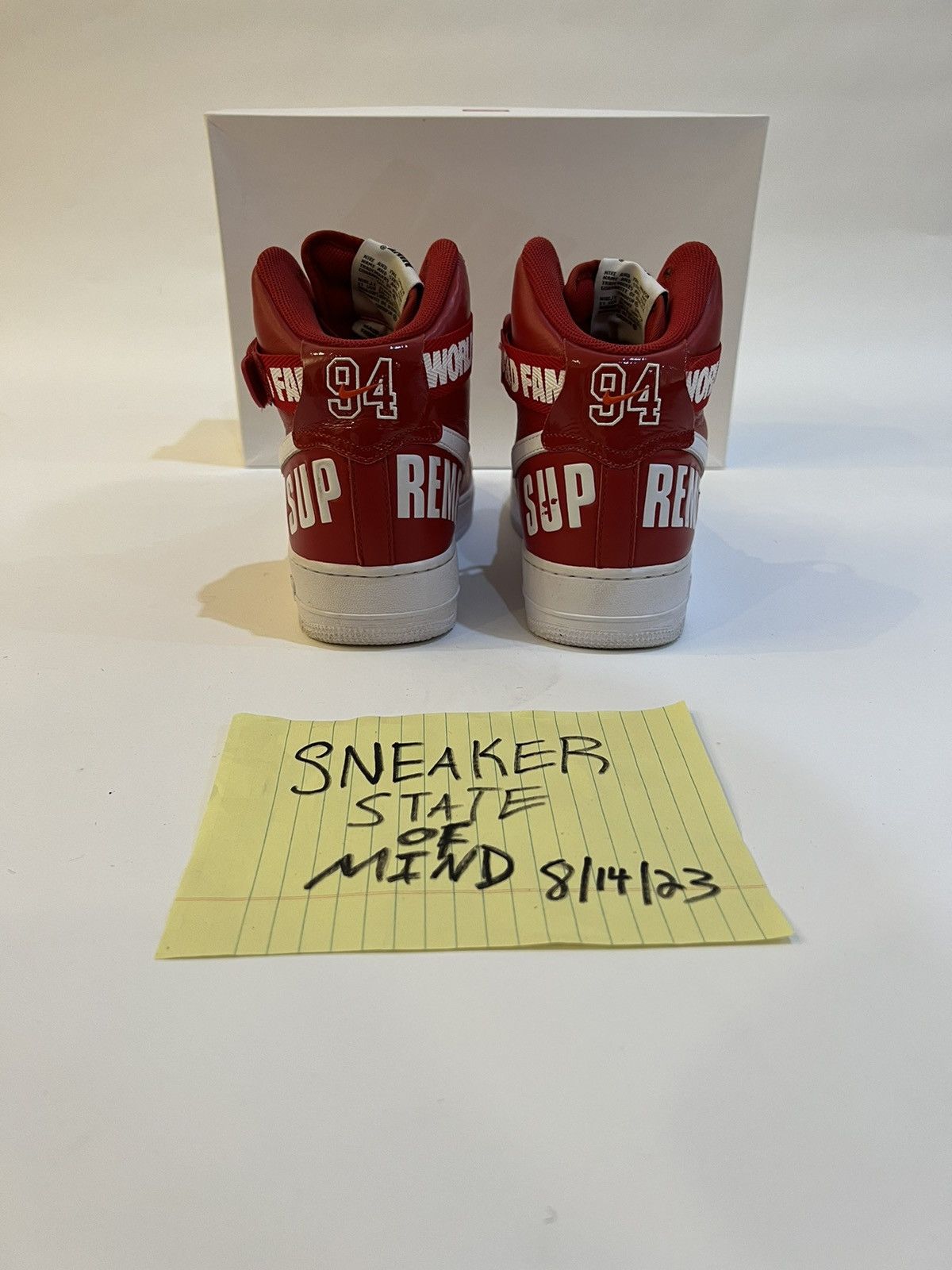 Nike × Supreme RARE SUPREME AIR FORCE HIGH TOP FALL WINTER 2014 RED SIZE 10 Size US 10 / EU 43 - 5 Thumbnail
