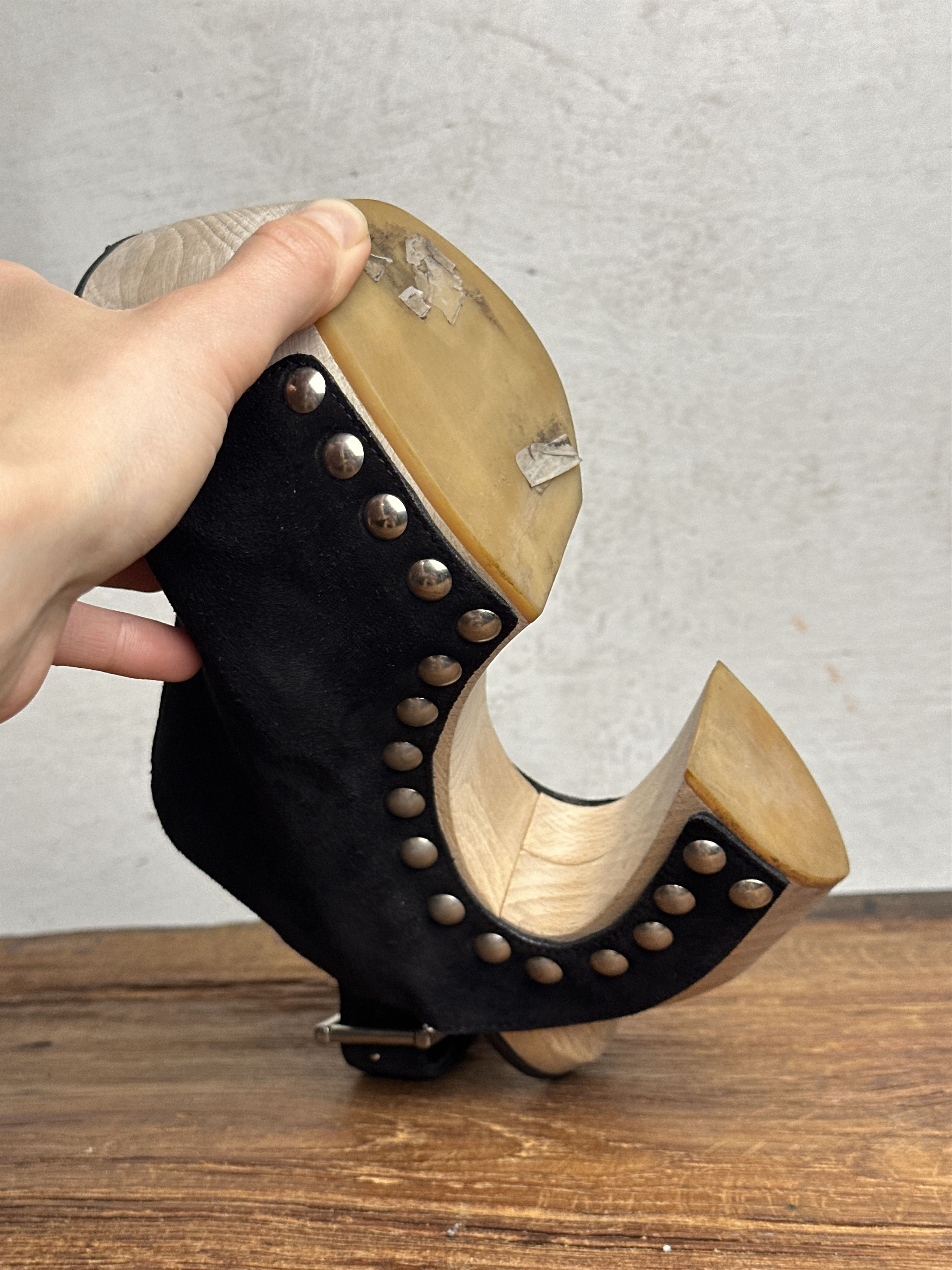Alexander McQueen Alexander McQueen SS16 Wooden Clogs With Stud Size US 8.5 / IT 38.5 - 8 Thumbnail