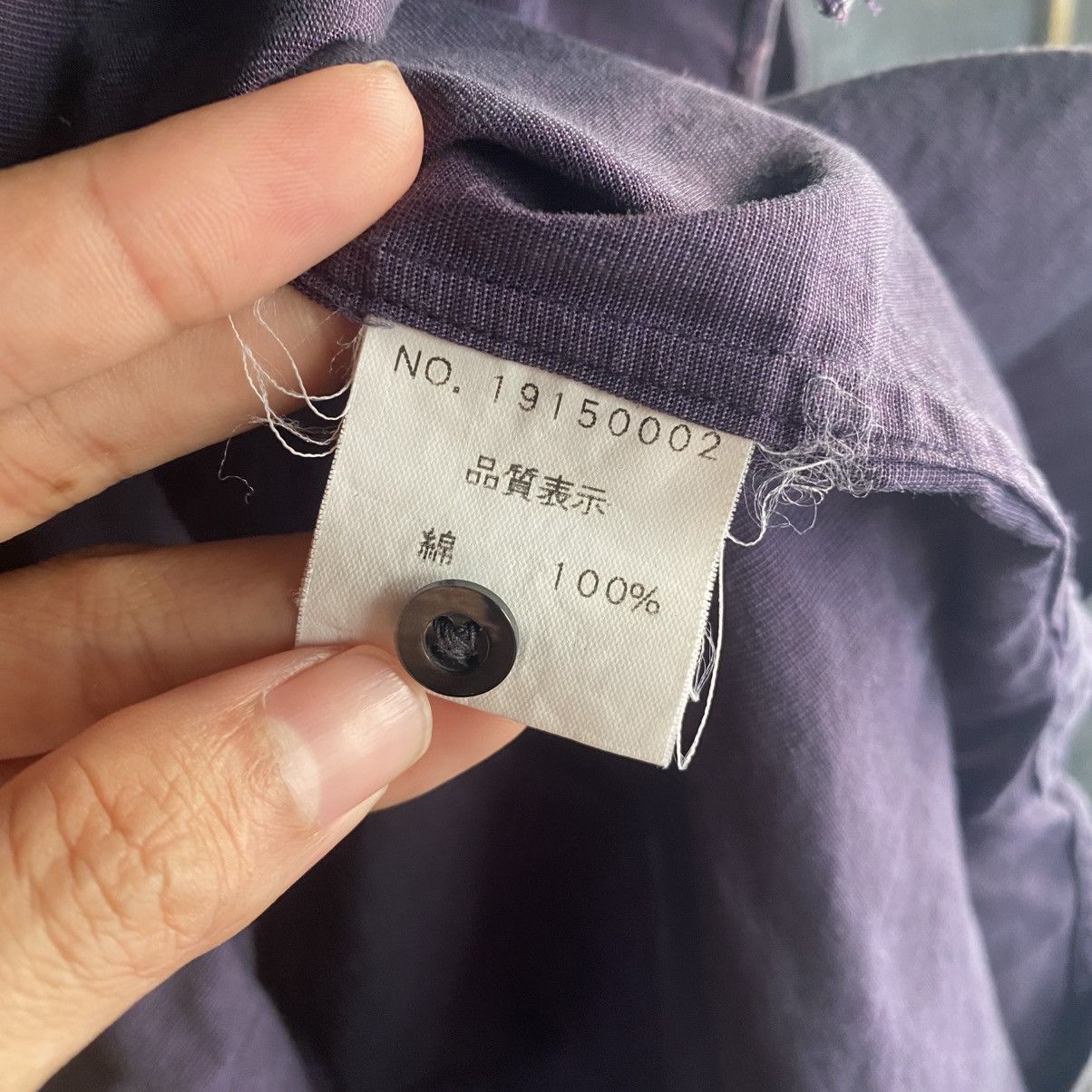 Tete Homme Tete homme by yohji yamamoto Vintage Purple Shirt - Size LL Size US XL / EU 56 / 4 - 10 Thumbnail