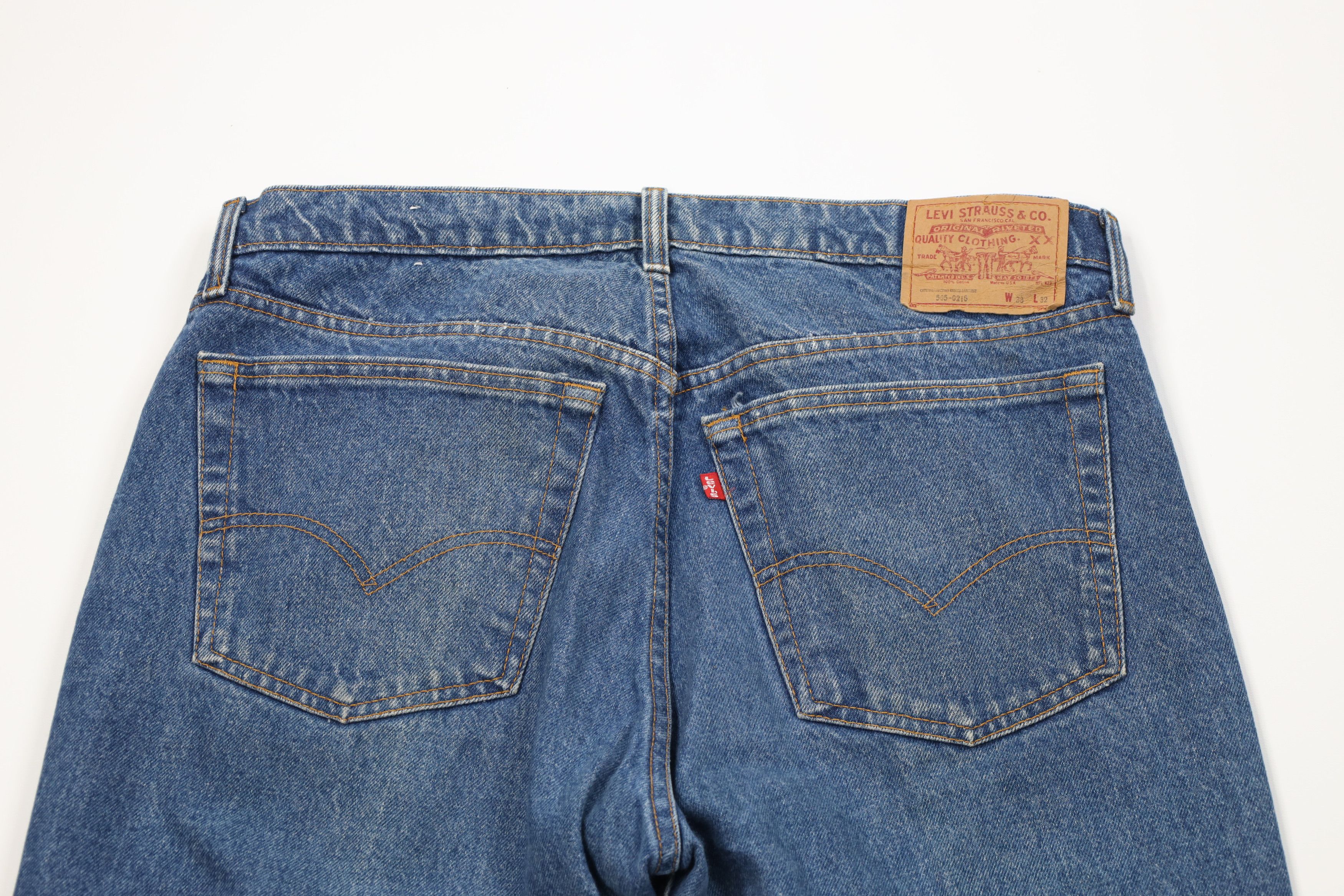Levi's Vintage 90s Levis 505xx Regular Straight Leg Jeans Blue USA Size US 36 / EU 52 - 11 Thumbnail