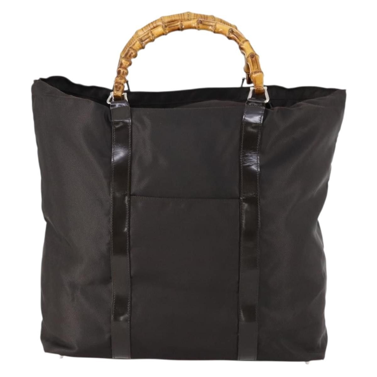 Gucci Gucci Vintage Bamboo Handle Tote Nylon Size ONE SIZE - 1 Thumbnail
