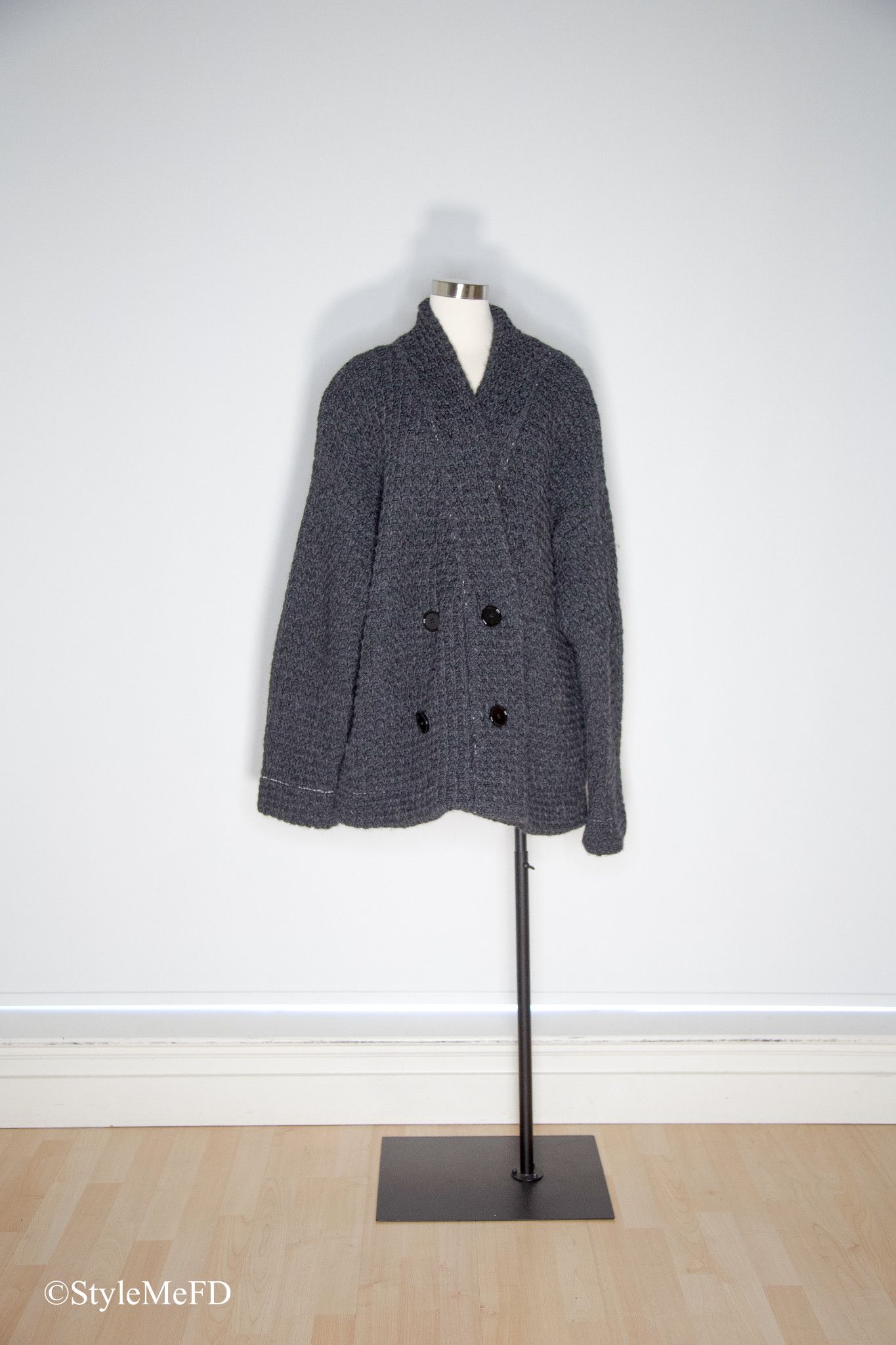 Maison Margiela MM6 Maison Margiela Oversize Waffle Weave Wool Blend Sweater Size XL / US 12-14 / IT 48-50 - 1 Thumbnail