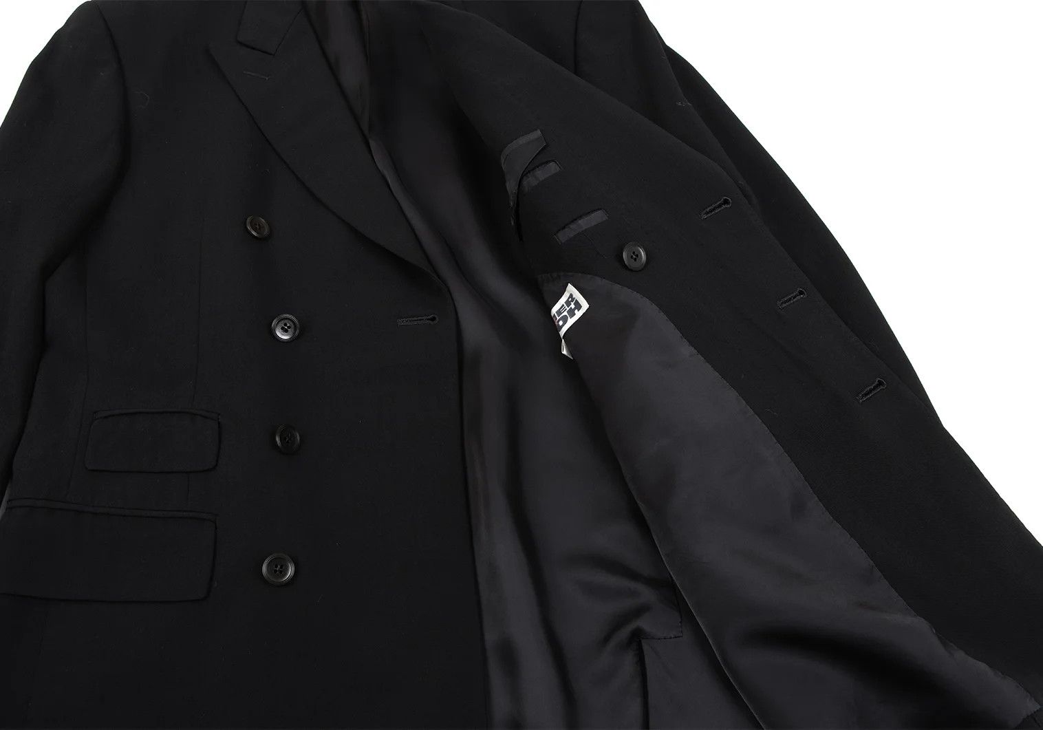 Jean Paul Gaultier Wool Rayon Double-Breasted Jacket in Black, Size 48M Size US M / EU 48-50 / 2 - 12 Thumbnail