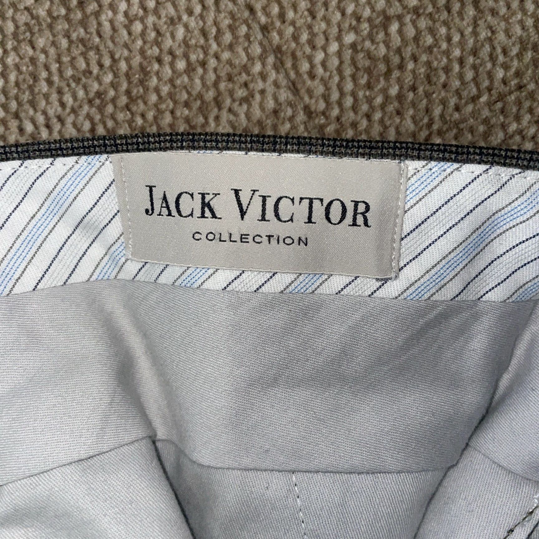 Jack Victor JACK VICTOR Gray Cuffed Dress Pants 100% Wool Mens 35x30 Size US 35 - 7 Thumbnail