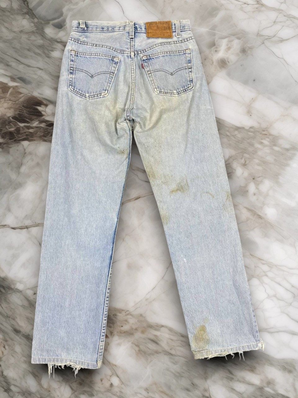 Levi's vintage levis 501 stained distressed light wash denim Size US 29 - 2 Thumbnail