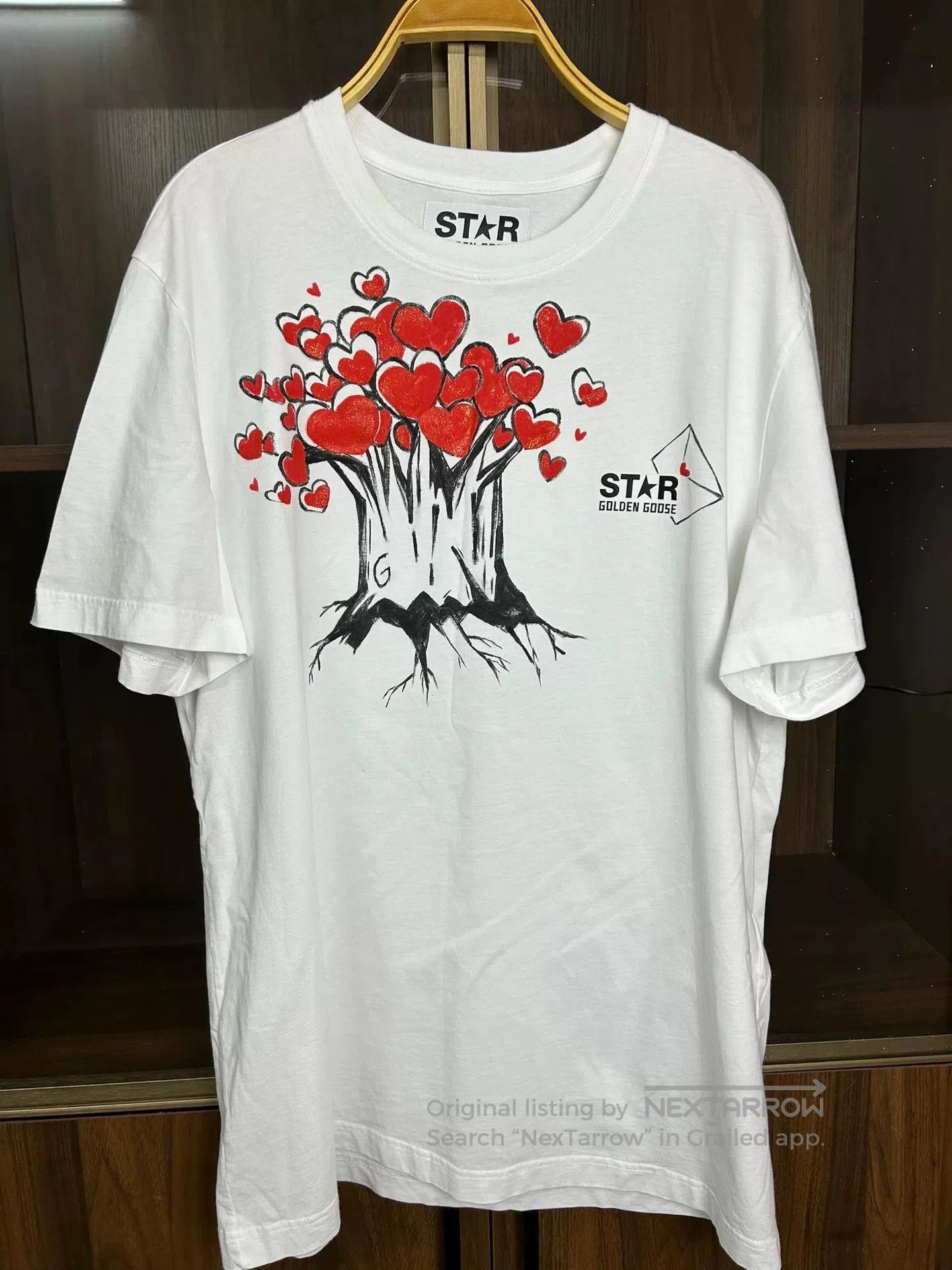 Golden Goose White Star Back T-shirt.