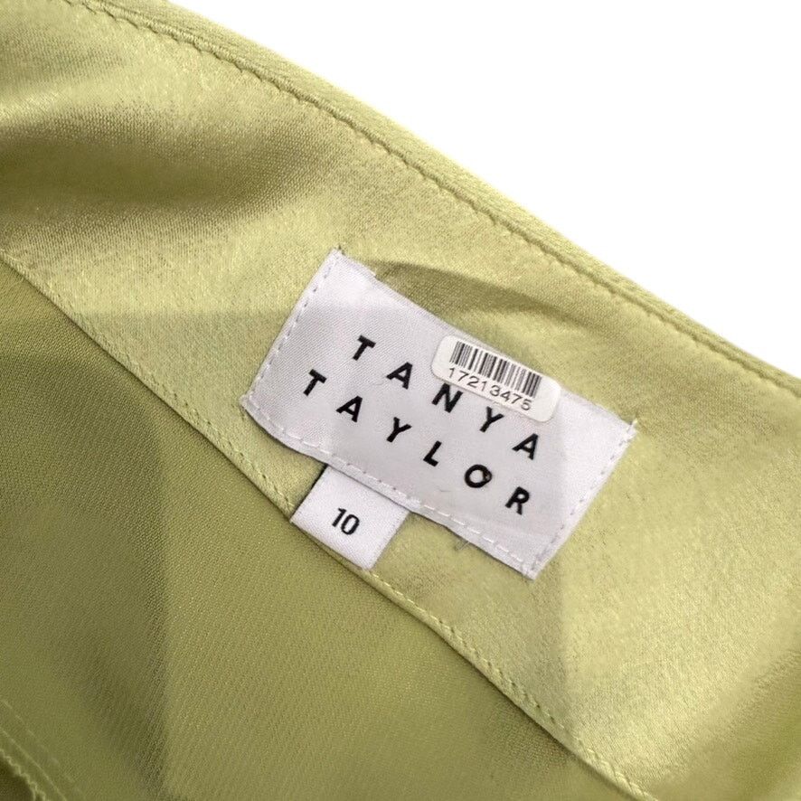 Tanya Taylor One Shoulder Stassi Dress in Green, Size US 10