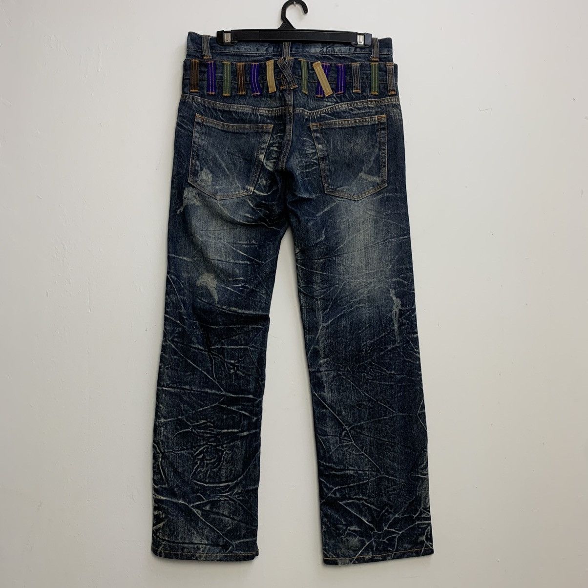 If Six Was Nine × Japanese Brand Nylaus Denim Rare Rainbow Belt Loop Jeans Size US 32 / EU 48 - 2 Thumbnail