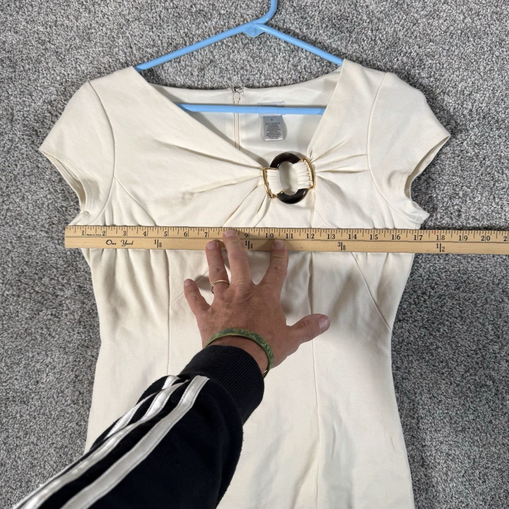 Vintage VINTAGE Cache Dress Short Women 6 White O-Ring Cocktail Going-out Nightclub Bodycon Glam Confident Y2K Spring Summer Fall Size M / US 6-8 / IT 42-44 - 3 Thumbnail