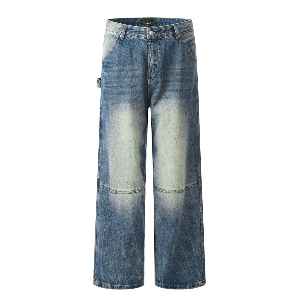 Jean Men's heavy washed gradient distressed jeans Size US 32 / EU 48 - 1 Thumbnail