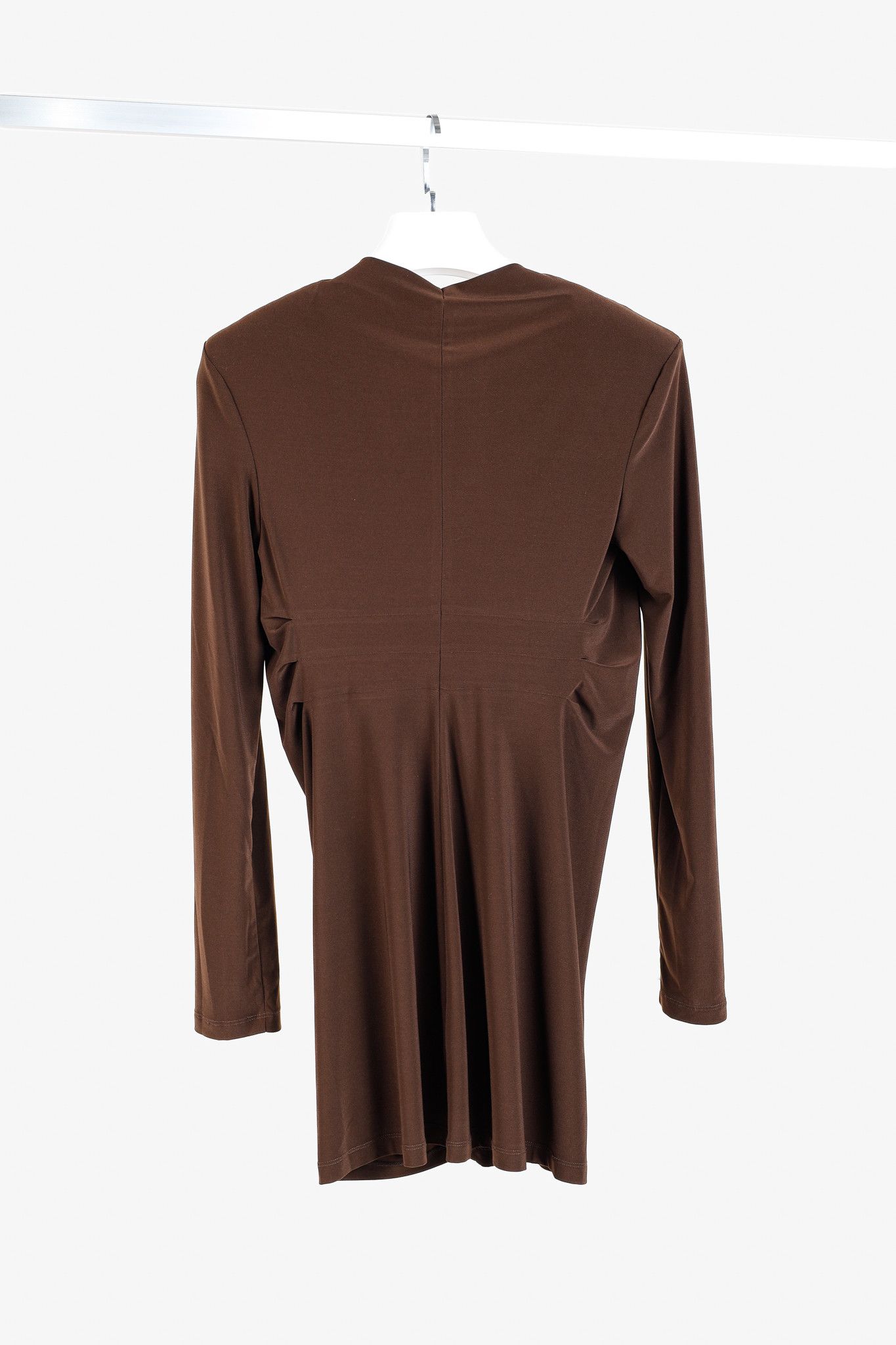 Tibi Tibi Brown Drapey Jersey Tunic Top Size M / US 6-8 / IT 42-44 - 2 Thumbnail