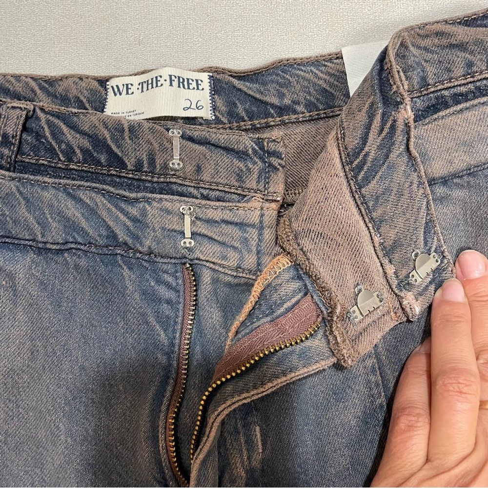 Free People NWT New $248 Free People Nocturne Double Hem Trouser Jeans Size 26" / US 2 / IT 38 - 6 Thumbnail