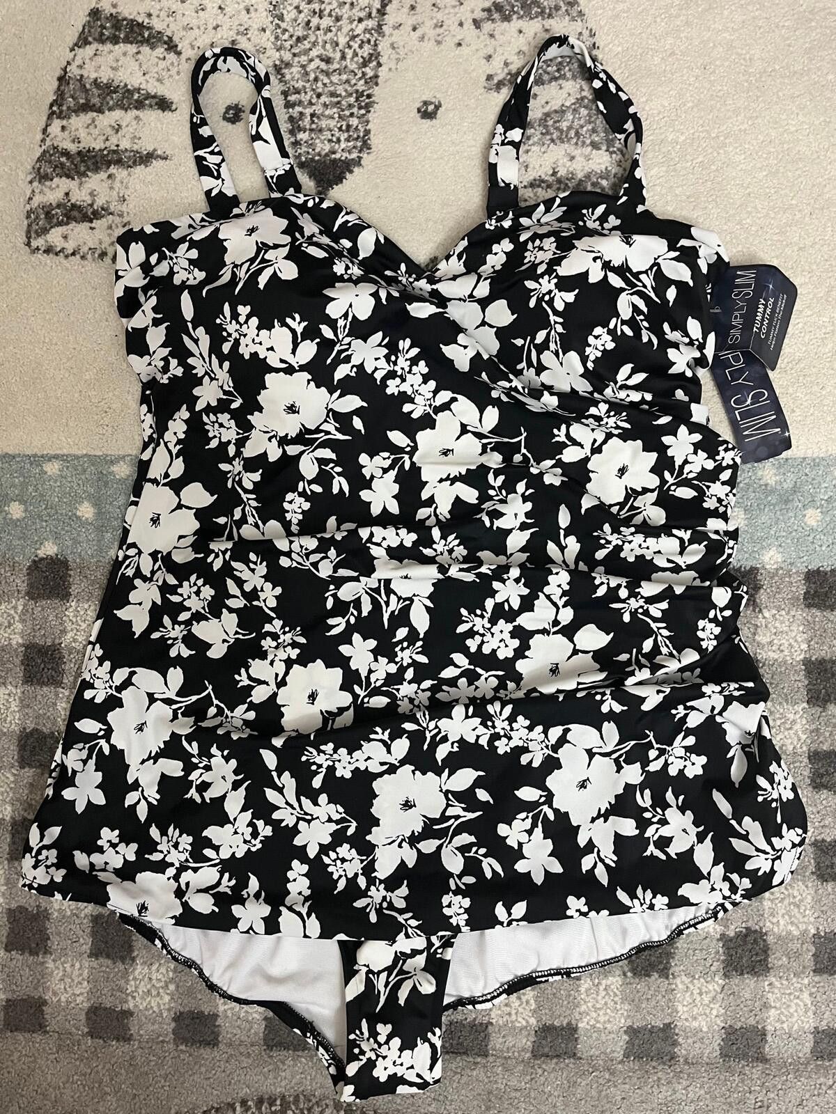 Other Simply Slim 2X Tummy Control One Piece Swimsuit Size ONE SIZE - 1 Thumbnail