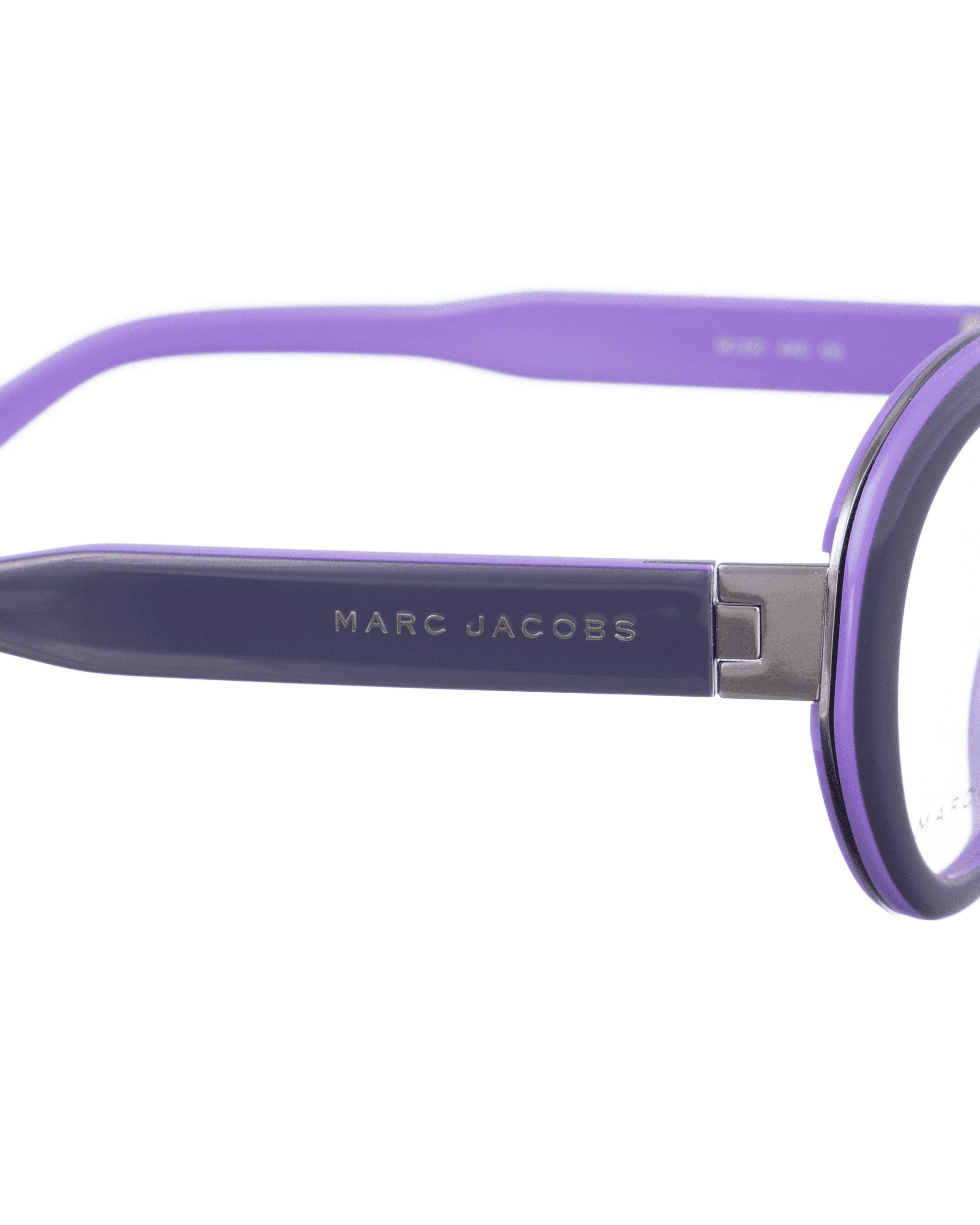 Marc Jacobs Marc Jacobs 00s Violet Plastic Oval Glasses Size ONE SIZE - 3 Thumbnail