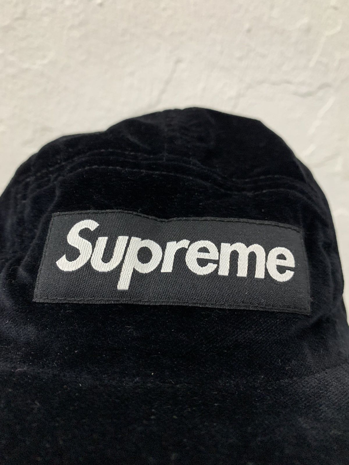 Supreme Supreme Box Logo Velour Suede Hat 5 Panel Size ONE SIZE - 6 Thumbnail
