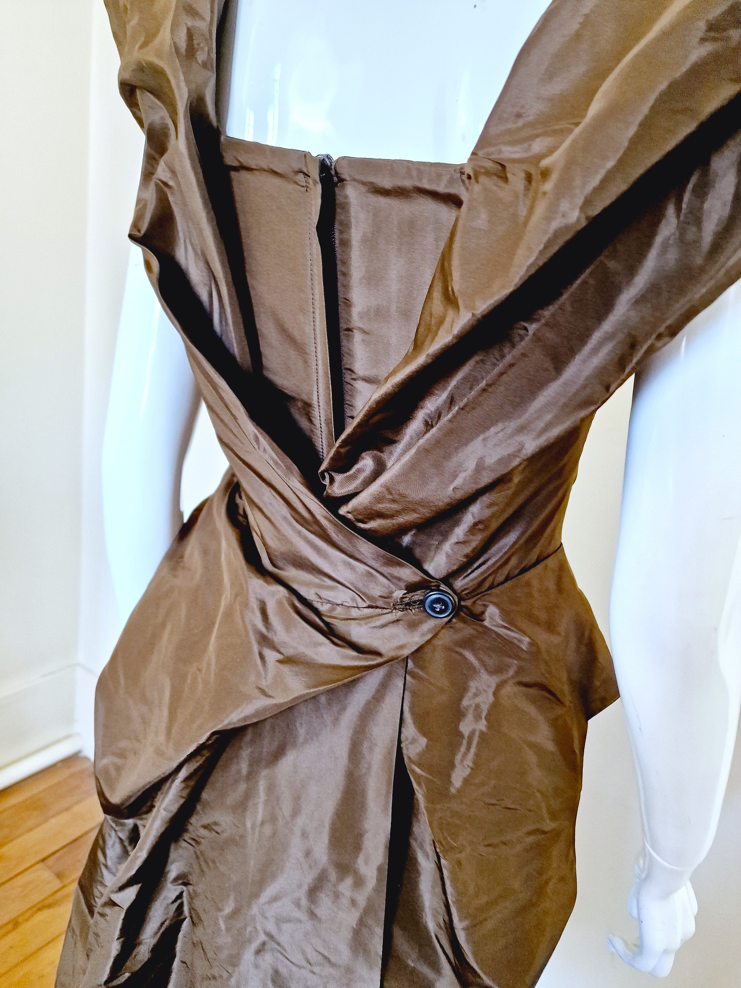 Vivienne Westwood Vivienne Westwood Bustier Corset Brown Taffeta Large Dress Size L / US 10 / IT 46 - 8 Thumbnail