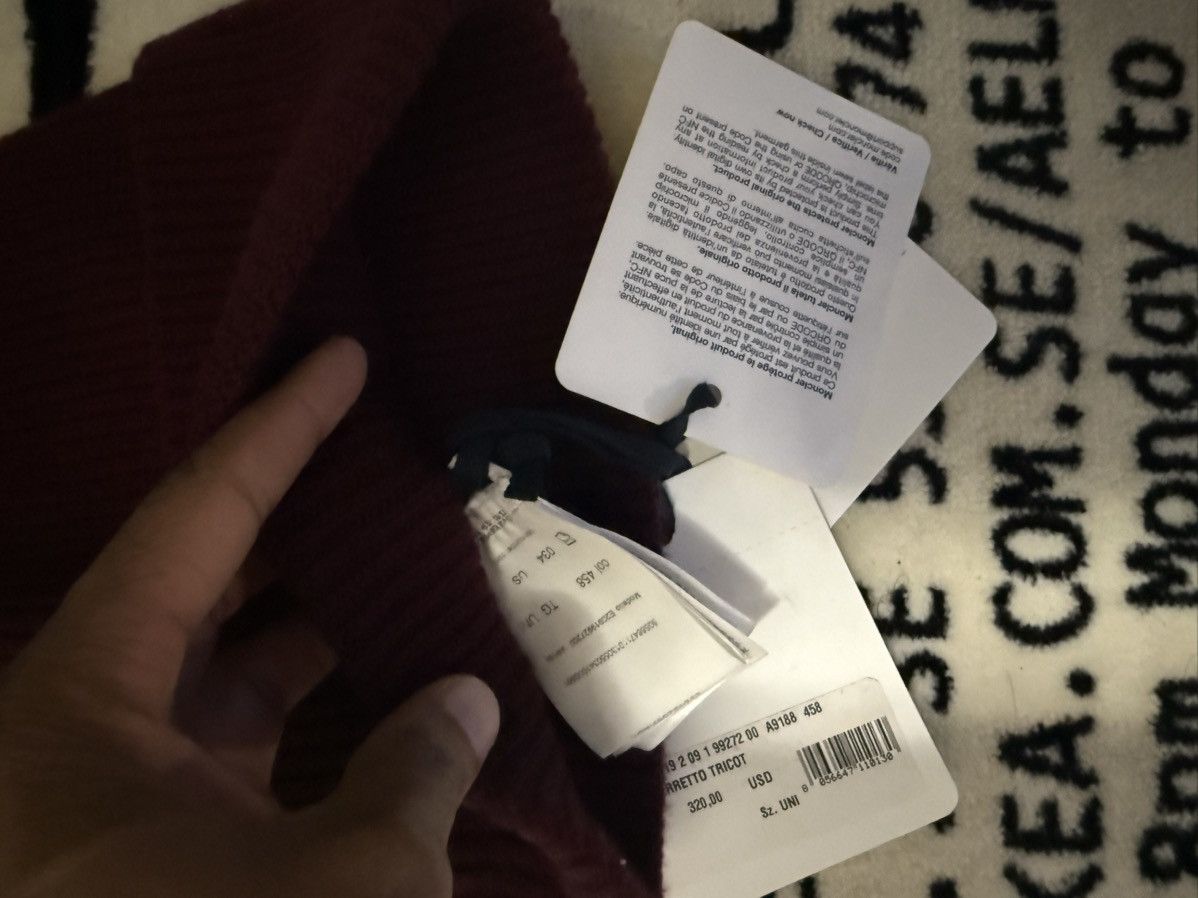Moncler Moncler Berreto Double Logo Rib Knit Beanie Size ONE SIZE - 3 Thumbnail