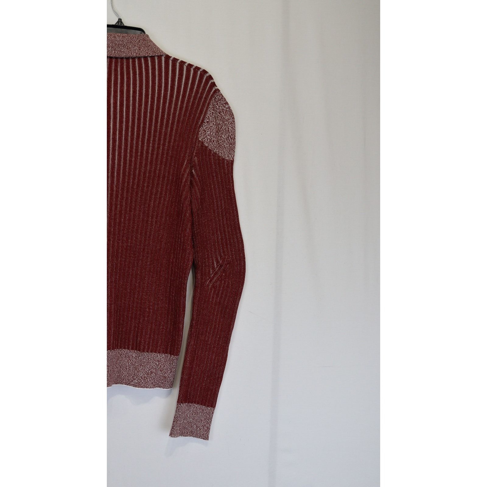 Bottega Veneta o1rshd1 Ribbed Polo Shirt in Burgundy Size US L / EU 52-54 / 3 - 15 Thumbnail
