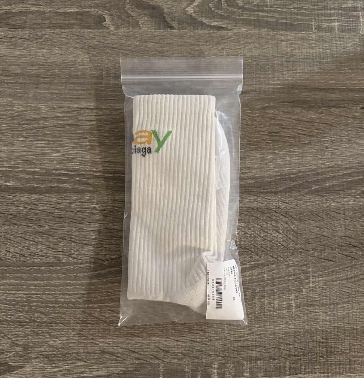 Balenciaga × eBay Balenciaga Ebay Socks In White Size X-Large Authentic Size ONE SIZE - 8 Thumbnail