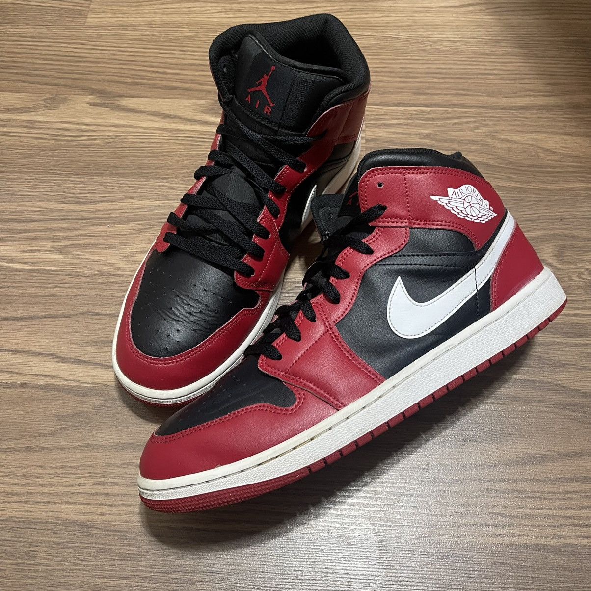 Jordan Brand Air Jordan 1 Mid Black Hyper Royal White | Grailed