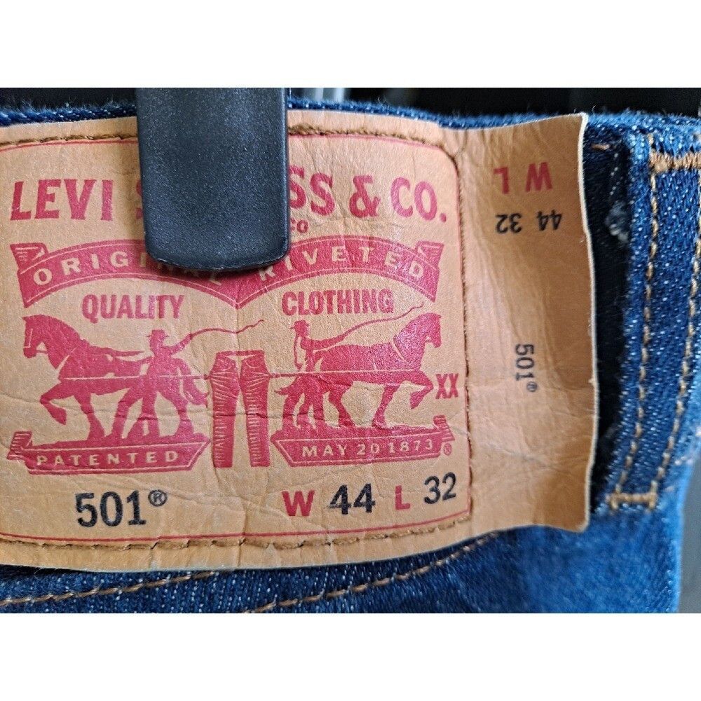 Levi's Levi's 501 Jeans Button Fly Straight Leg Denim Pants W44 L32 Size US 44 / EU 60 - 2 Thumbnail