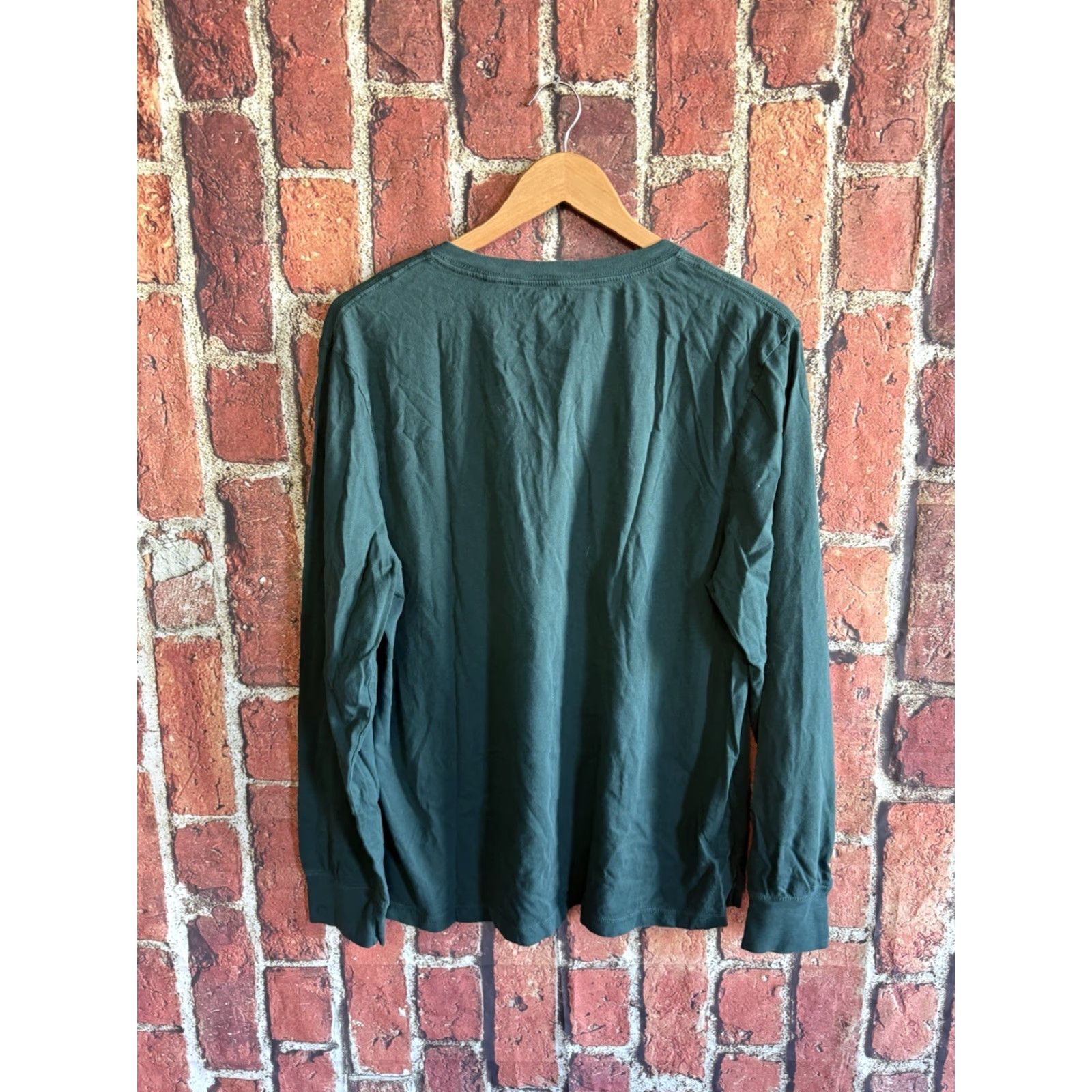 J.Crew J.CREW Mens Green Long Sleeve Henley Shirt XL T-Shirt Size US XL / EU 56 / 4 - 2 Thumbnail