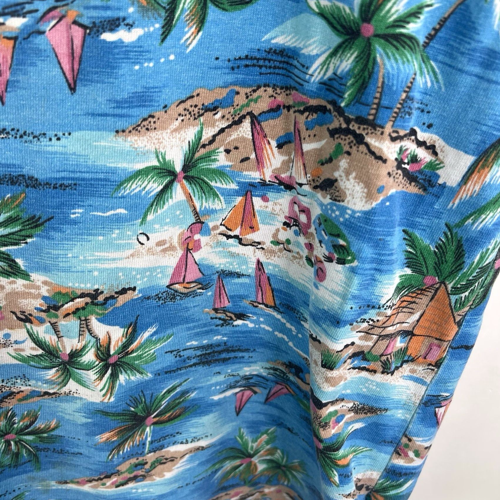 Vintage VINTAGE KWBL T-Shirt Adult XL Blue 90s Graphic Island California Beach Hawaiian Size US XL / EU 56 / 4 - 4 Thumbnail